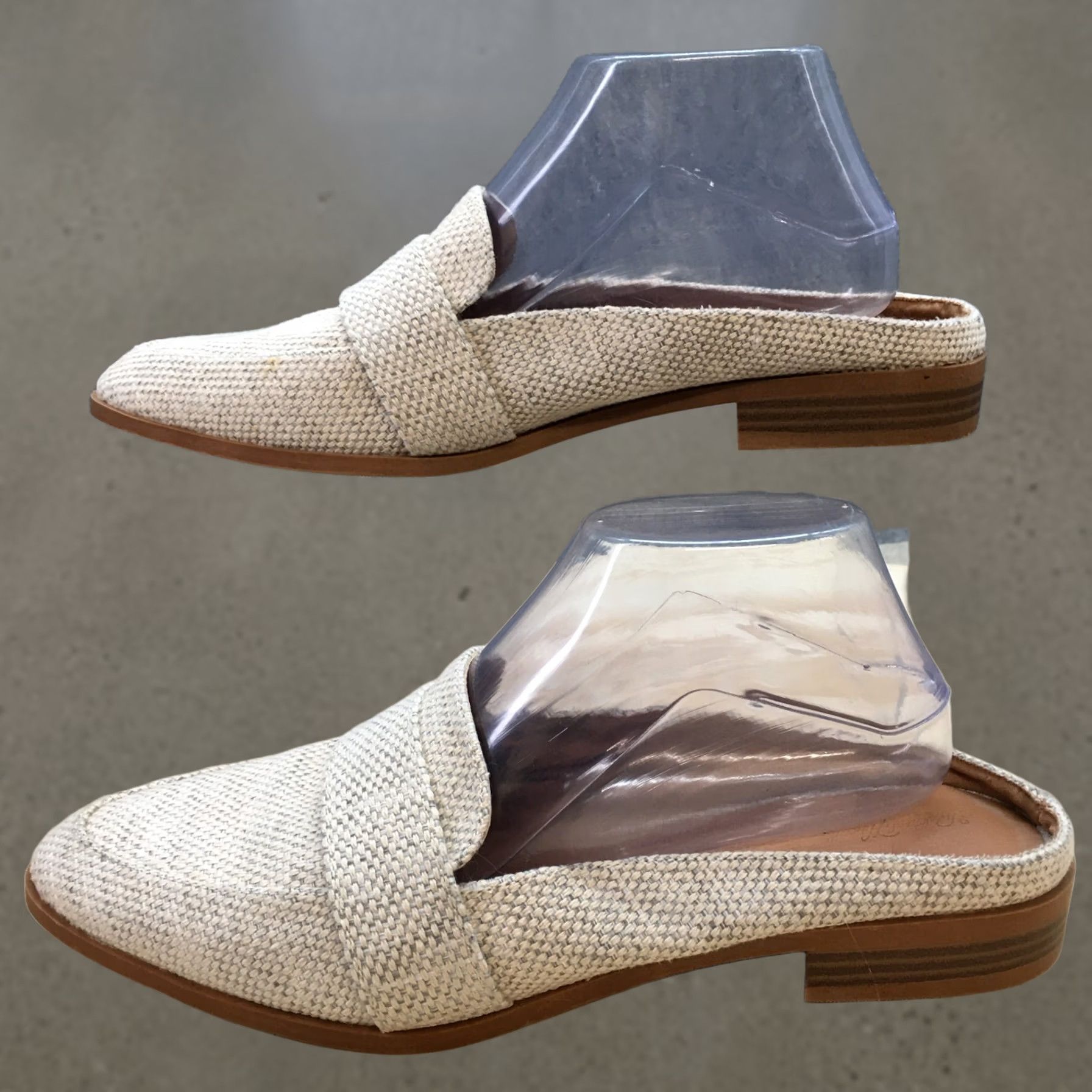 Vintage Universal Thread Sandals Womens 9.5 Beige Fabric Slip On NEW Size US 10 / IT 40 - 1 Thumbnail