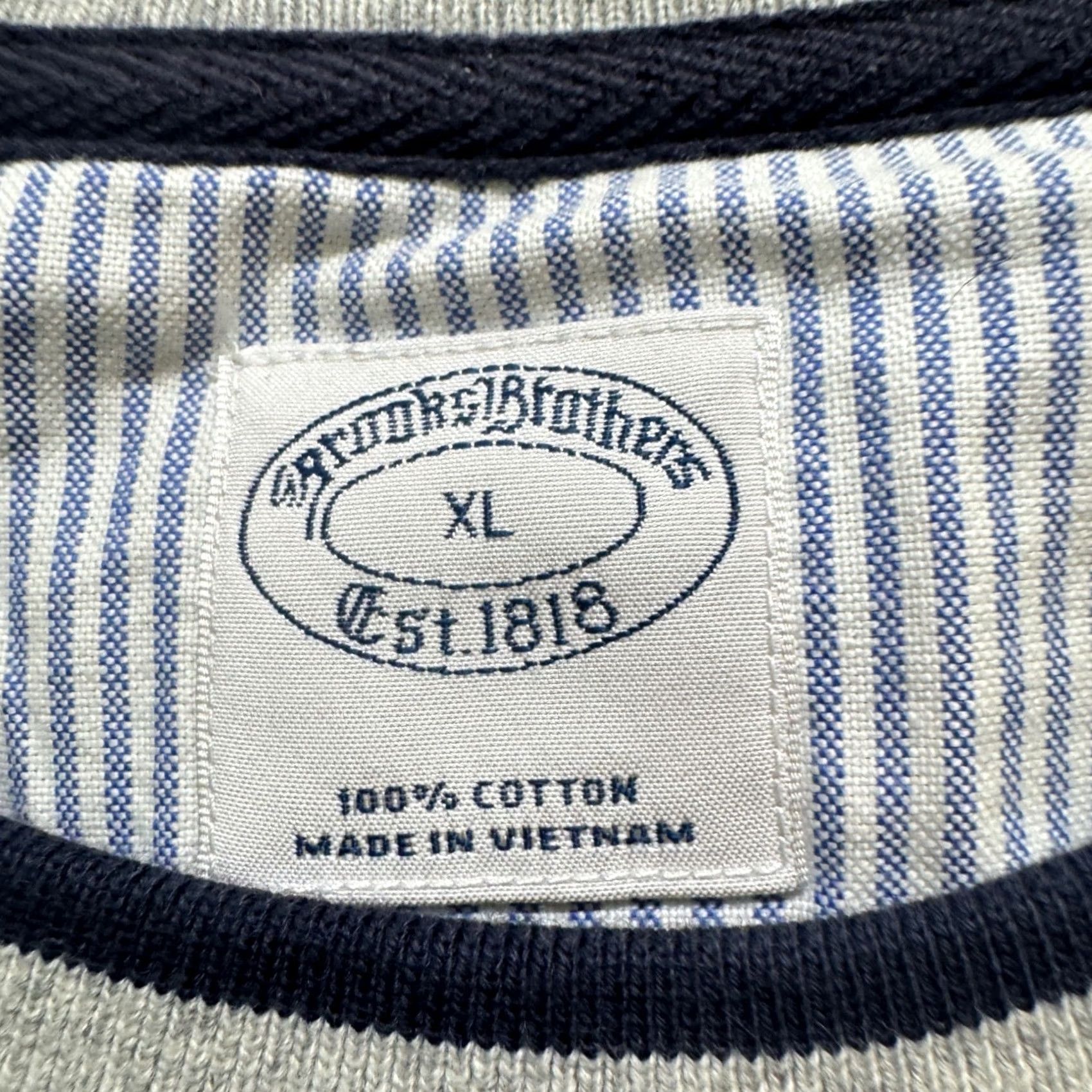 Brooks Brothers Brooks Brothers Brooksgate short-sleeve sweatshirt Mens XL Heather Grey Y2K Size US XL / EU 56 / 4 - 2 Thumbnail