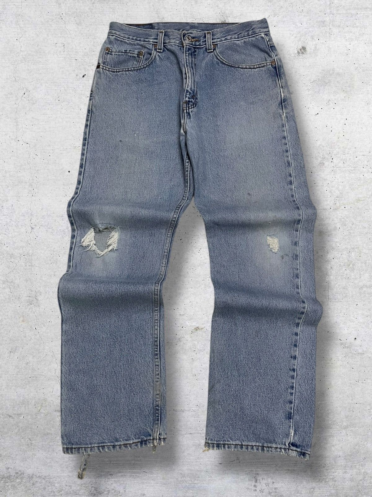 Levi's Vintage Clothing VINTAGE 505 LEVIS USA DESIGNER 90S BLUEWASHED RIPPED DENIM Size US 30 / EU 46 - 1 Thumbnail