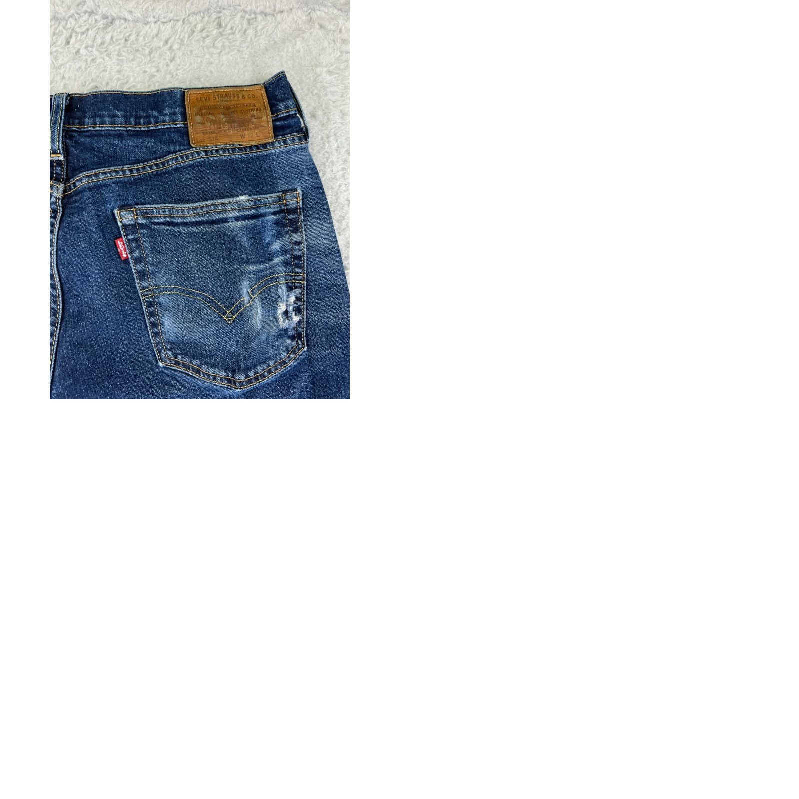 Levi's VINTAGE Levi's Jeans 514 32x30 Blue Denim 5-Pocket Cotton Blend Regular Men Adult Dark Wash Size US 32 / EU 48 - 11 Thumbnail