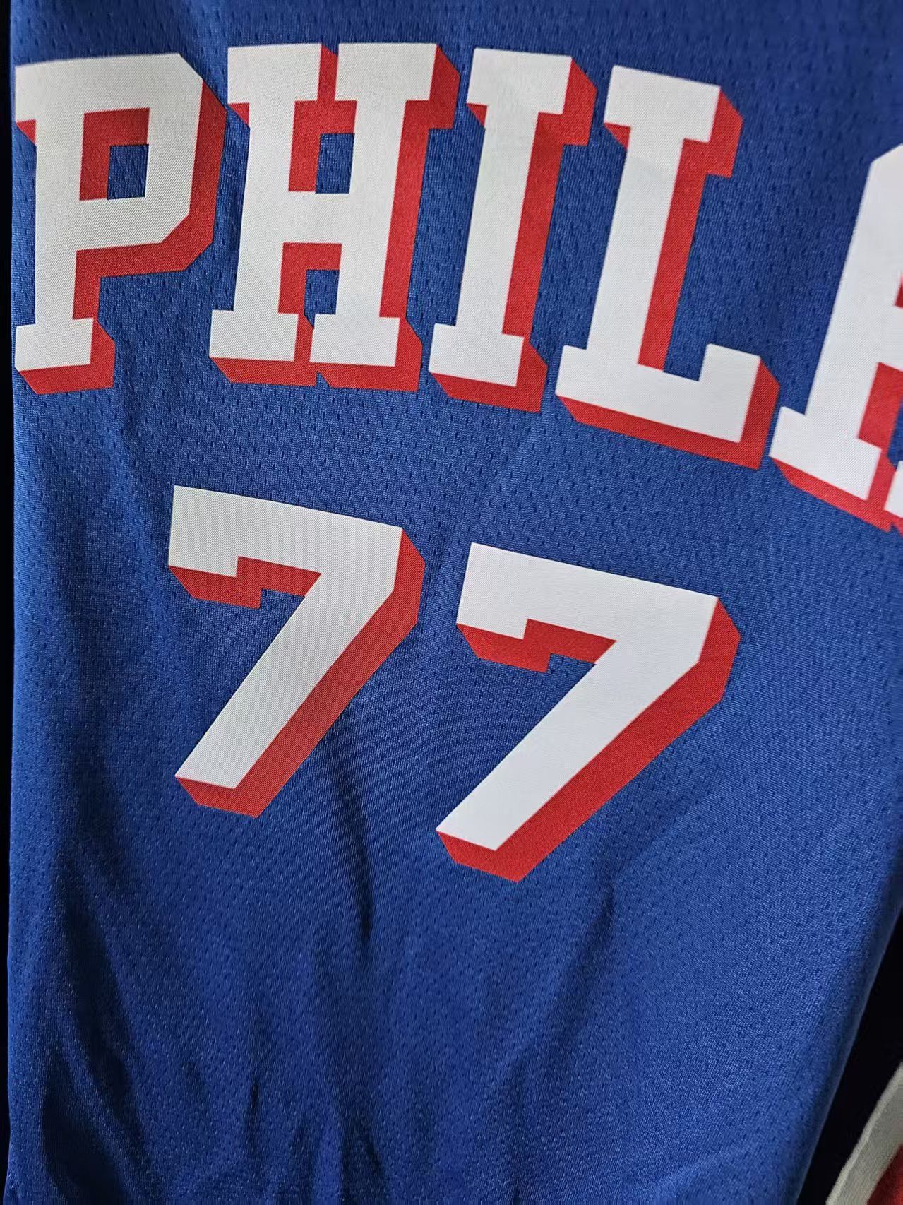 NBA Philadelphia 76ers #77 Edgecombe Jr Jersey Size US XL / EU 56 / 4 - 4 Thumbnail