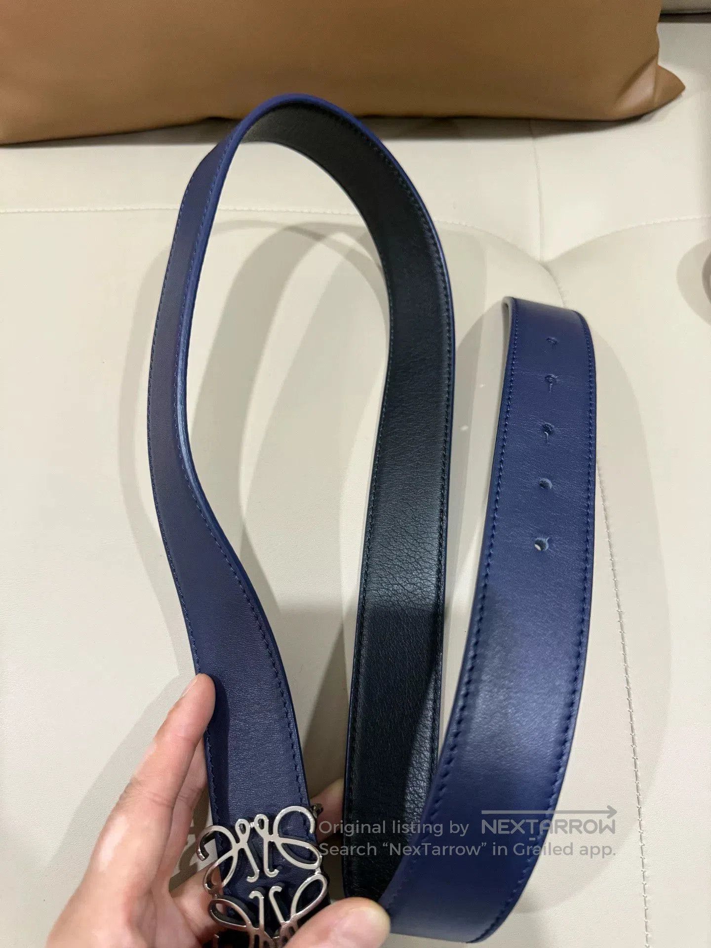 Loewe Loewe Reversible Belt Silver Anagram Buckle. Size ONE SIZE - 6 Thumbnail