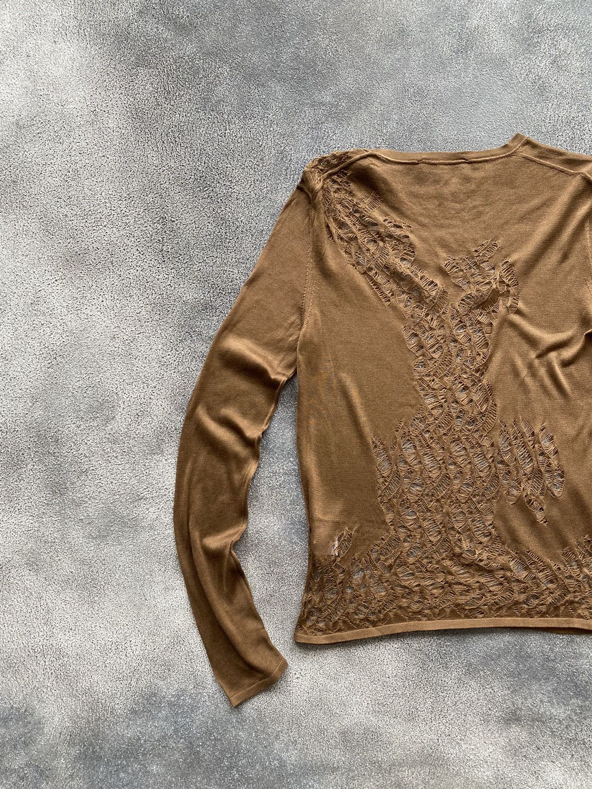 Gucci 2000’s Gucci By Tom Ford Silk Mesh Blouse Size M / US 6-8 / IT 42-44 - 9 Thumbnail