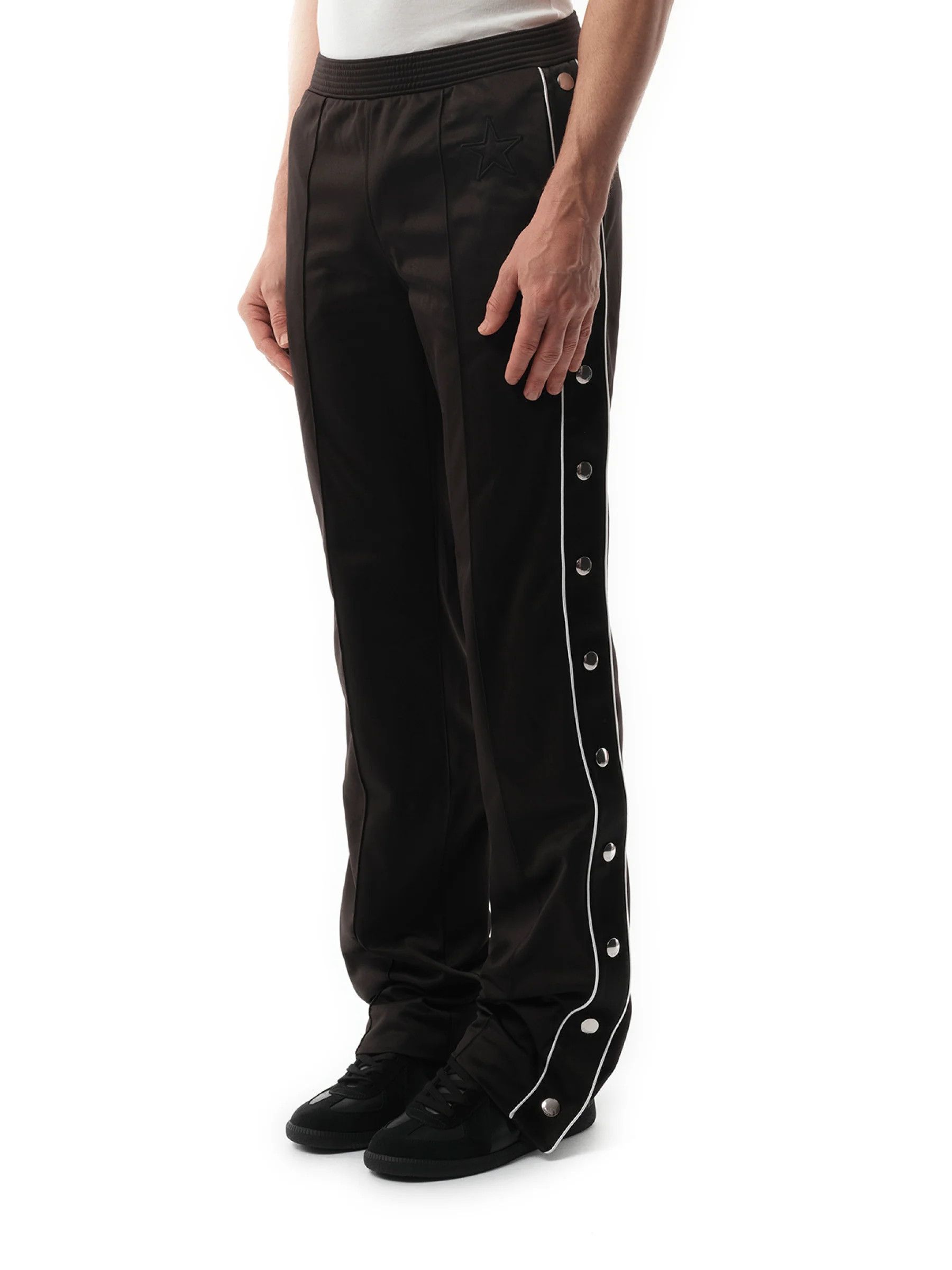 Givenchy Black Embroidered Star Snap Button Track Pants Size US 36 / EU 52 - 3 Thumbnail