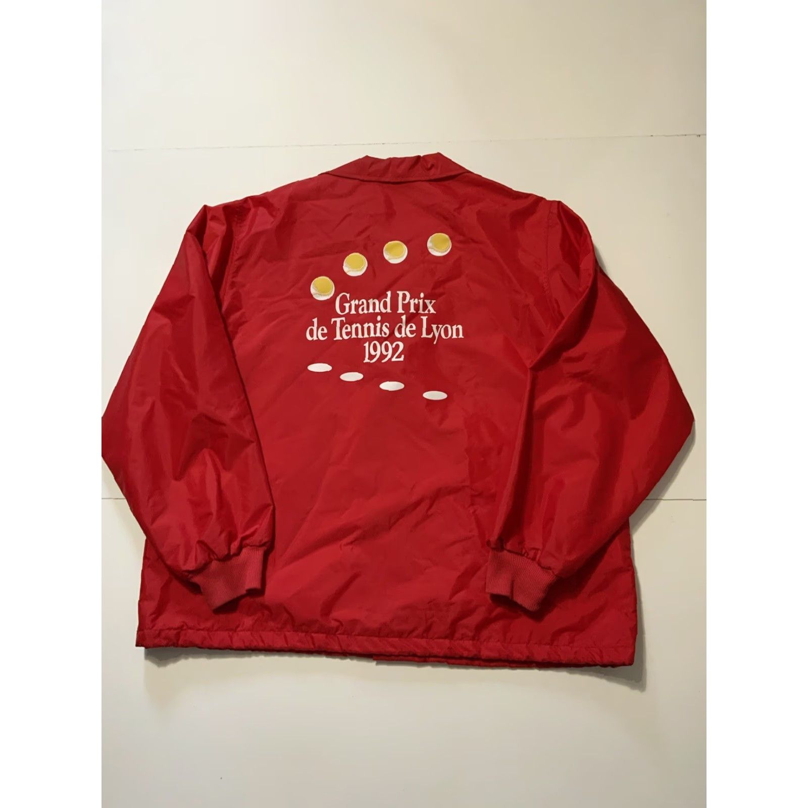 Vintage VINTAGE 1992 Grand Prix De Tennis De Lyon ATP Open Windbreaker Jacket XL Sz. XL Size US XL / EU 56 / 4 - 2 Thumbnail