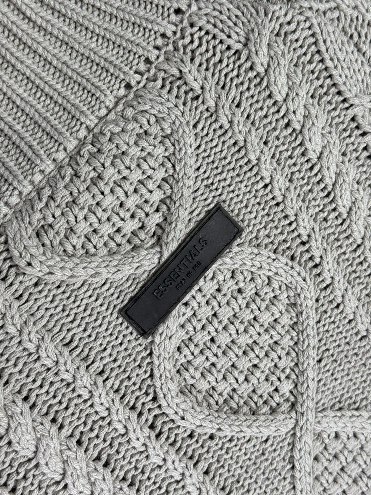 Fear of God FEAR OF GOD ESSENTIALS Oversized Cable Knit Cotton Sweater Size US S / EU 44-46 / 1 - 6 Thumbnail