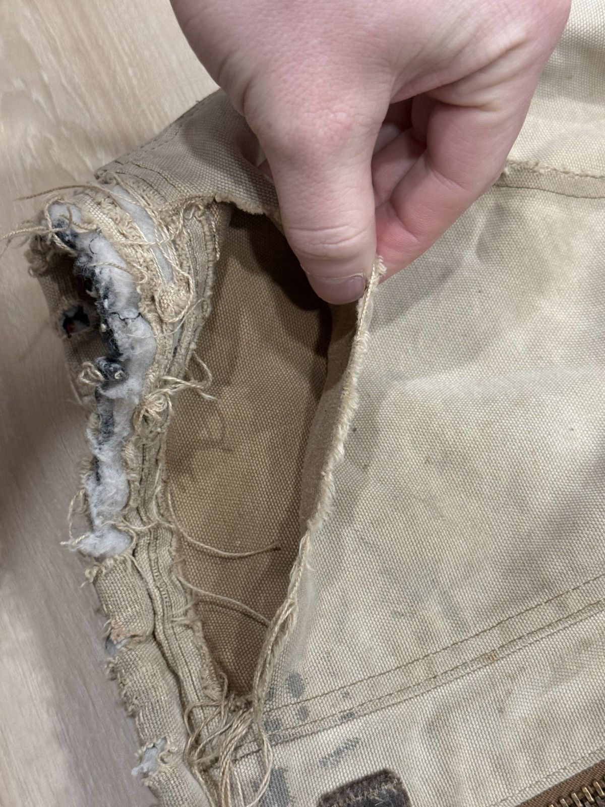 Carhartt Vintage 80s Carhartt Detroit Style Jacket (Thrashed) Size US L / EU 52-54 / 3 - 12 Thumbnail