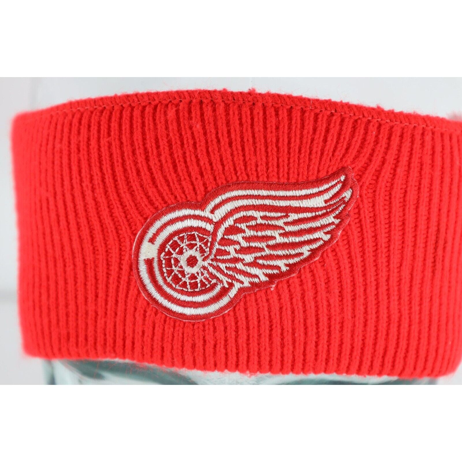 Vintage Vintage 90s Detroit Red Wings Hockey Knit Winter Headband Size ONE SIZE - 2 Thumbnail