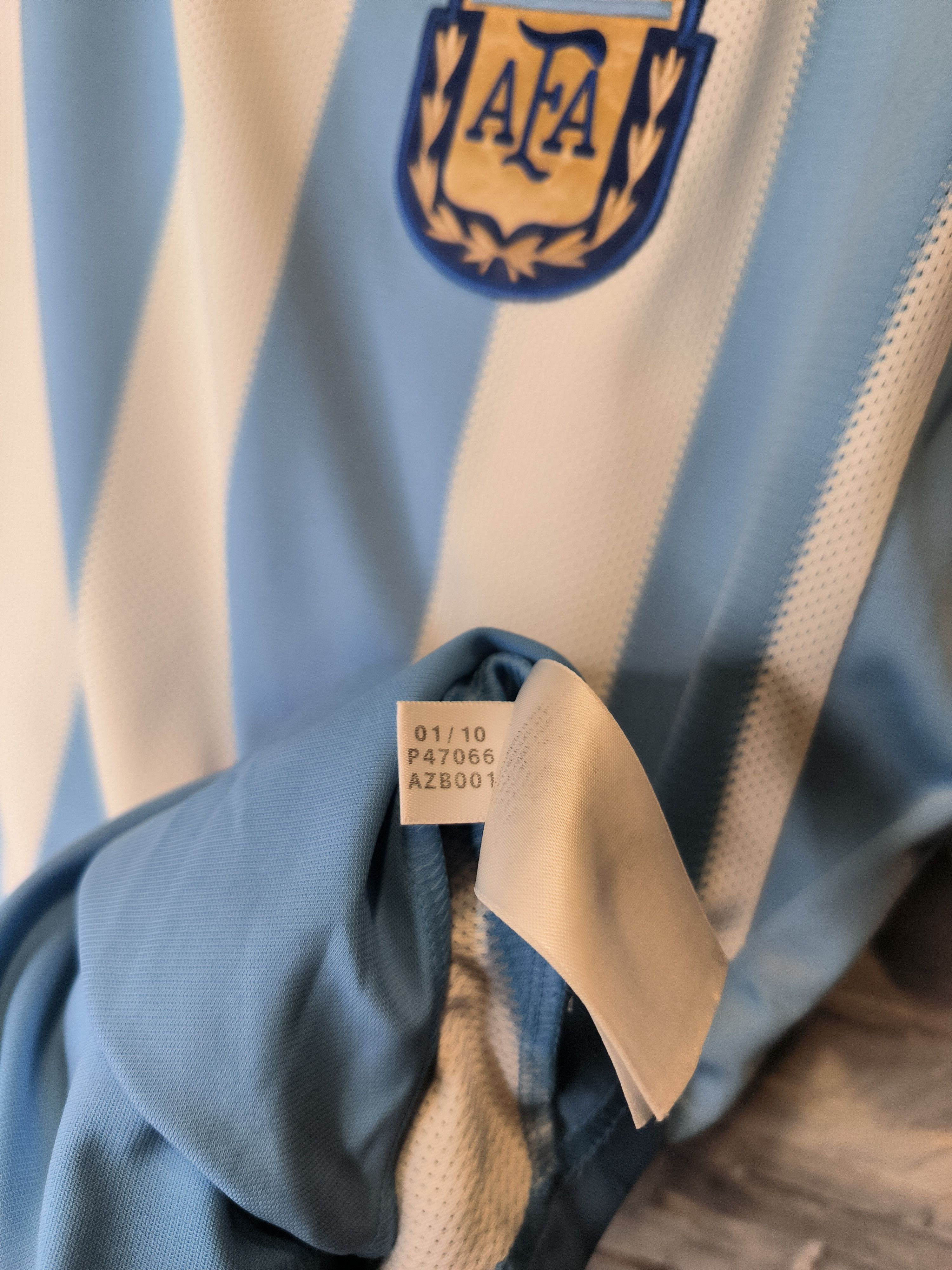 Adidas Adidas Argentina 2010 Jersey Shirt National Team Vintage Size US L / EU 52-54 / 3 - 6 Thumbnail