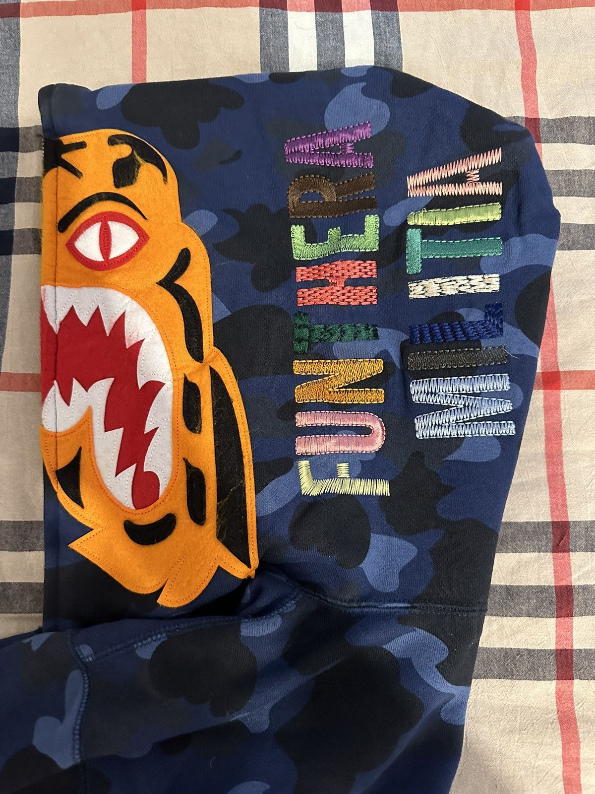Bape Blue Camo Tiger Hoodie