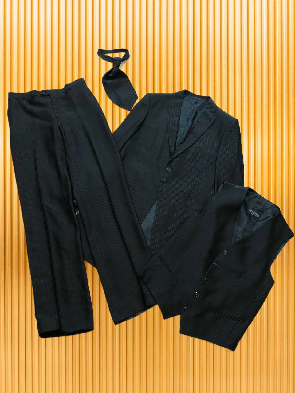 Vintage Y2K luxury classic suit Carlo Pignatelli black
