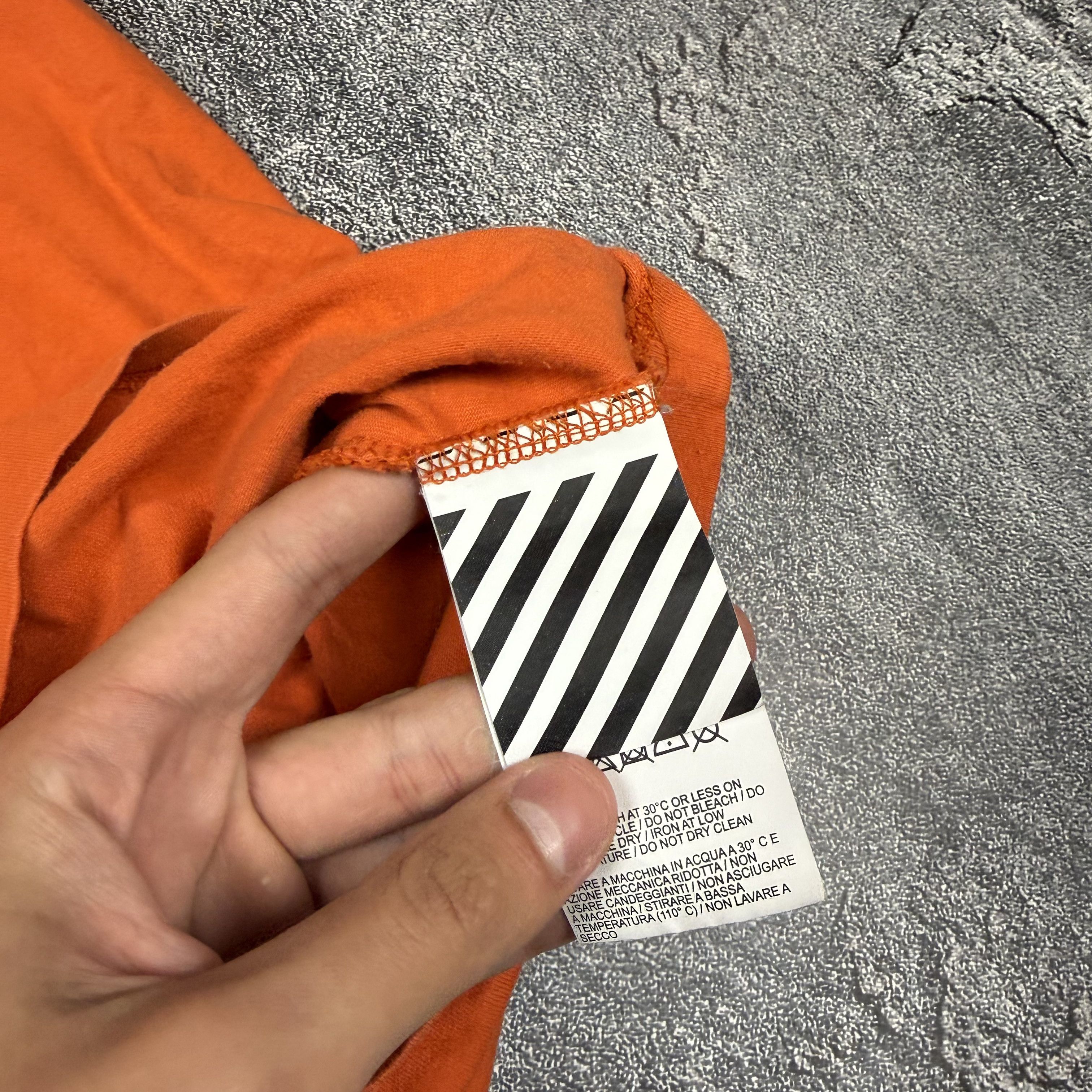 Off-White Off White Orange Embroidered Scribble Arrows Logo T-Shirt Size US L / EU 52-54 / 3 - 9 Thumbnail