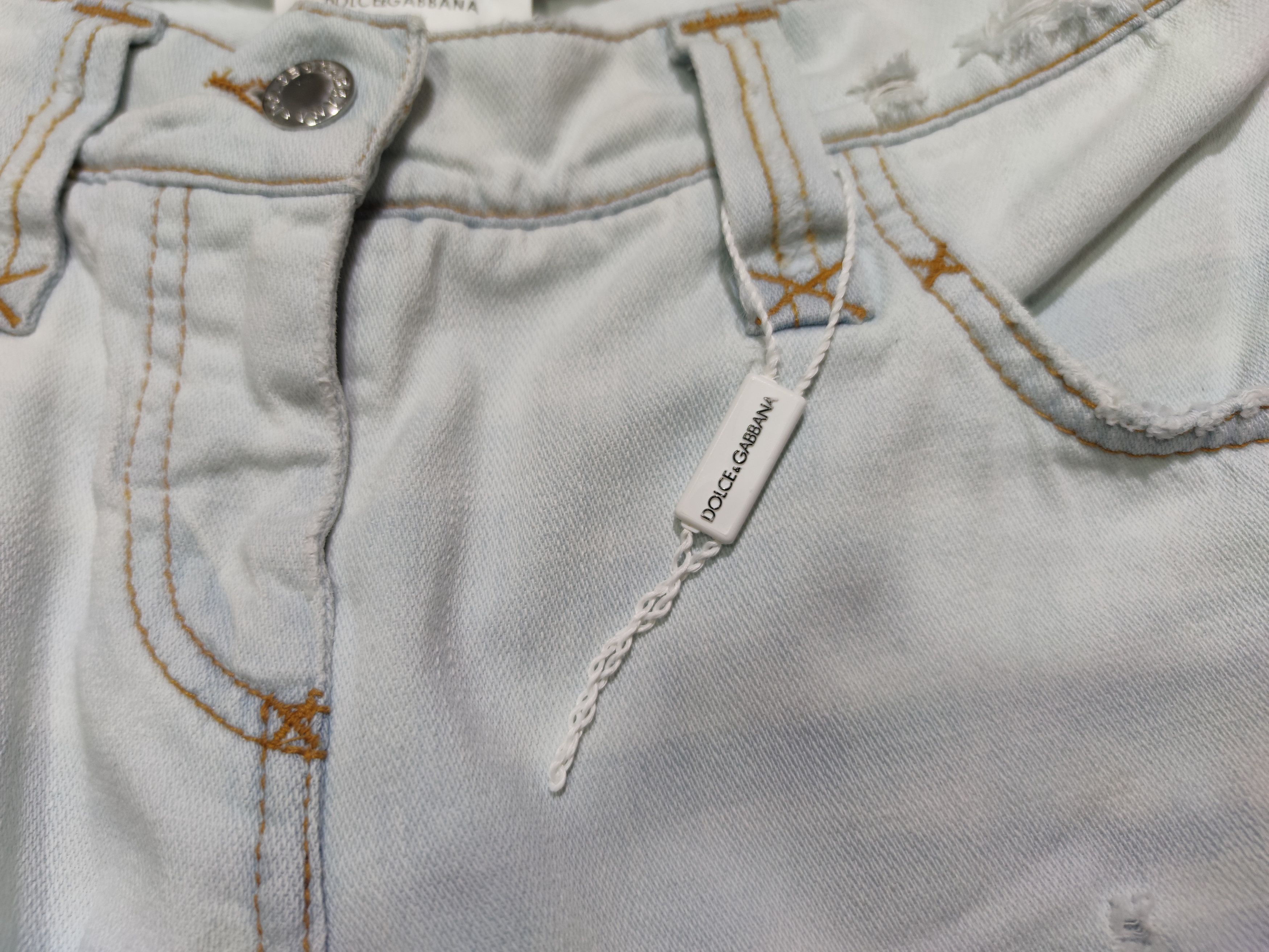 Dolce & Gabbana Vintage Dolce Gabbana Light Blue Distressed Jeans Size 27" / US 4 / IT 40 - 16 Thumbnail