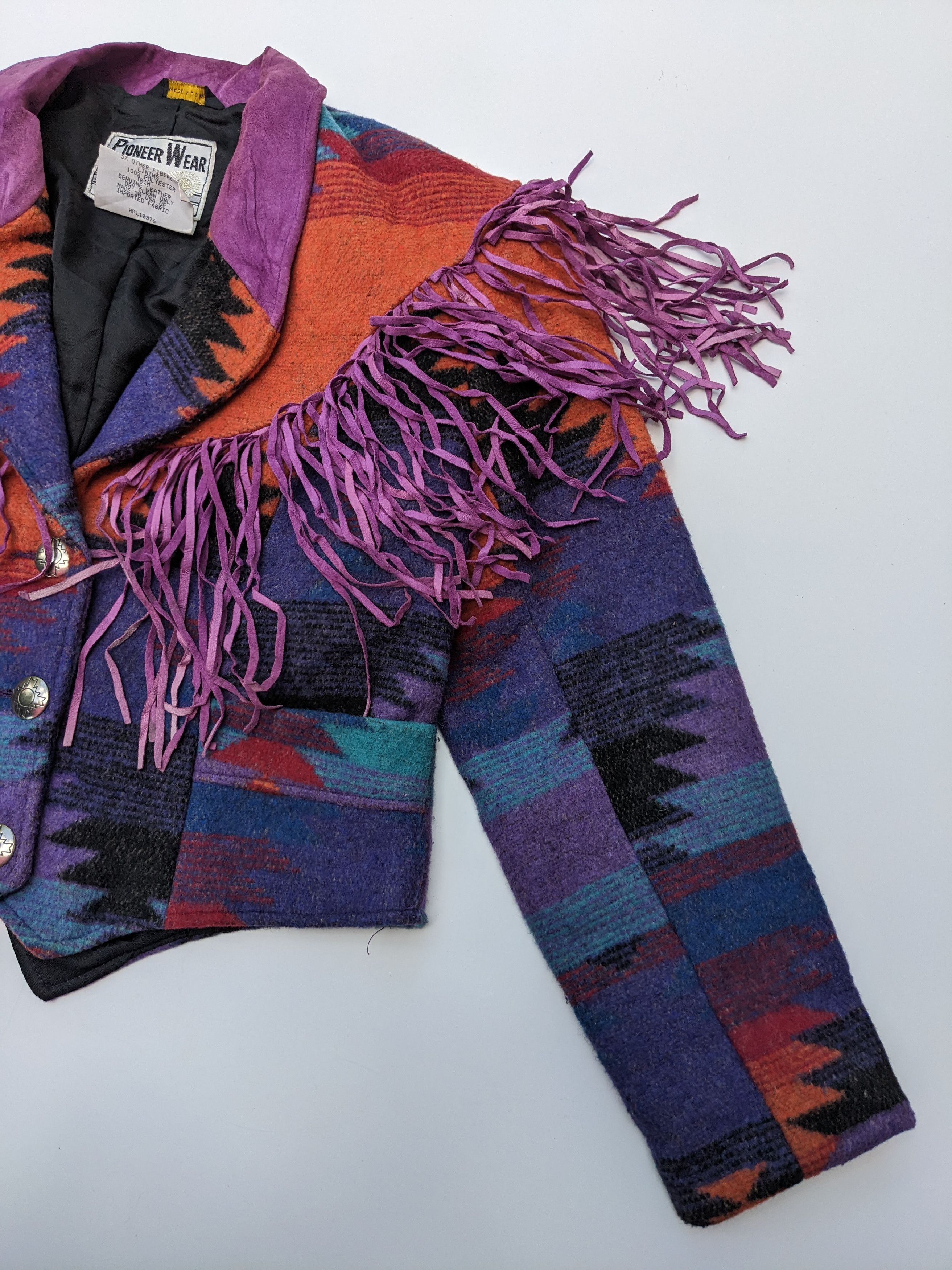 Native × Vintage Vintage 70s Pioneer Wear native navajo leather jacket Size S / US 4 / IT 40 - 4 Thumbnail