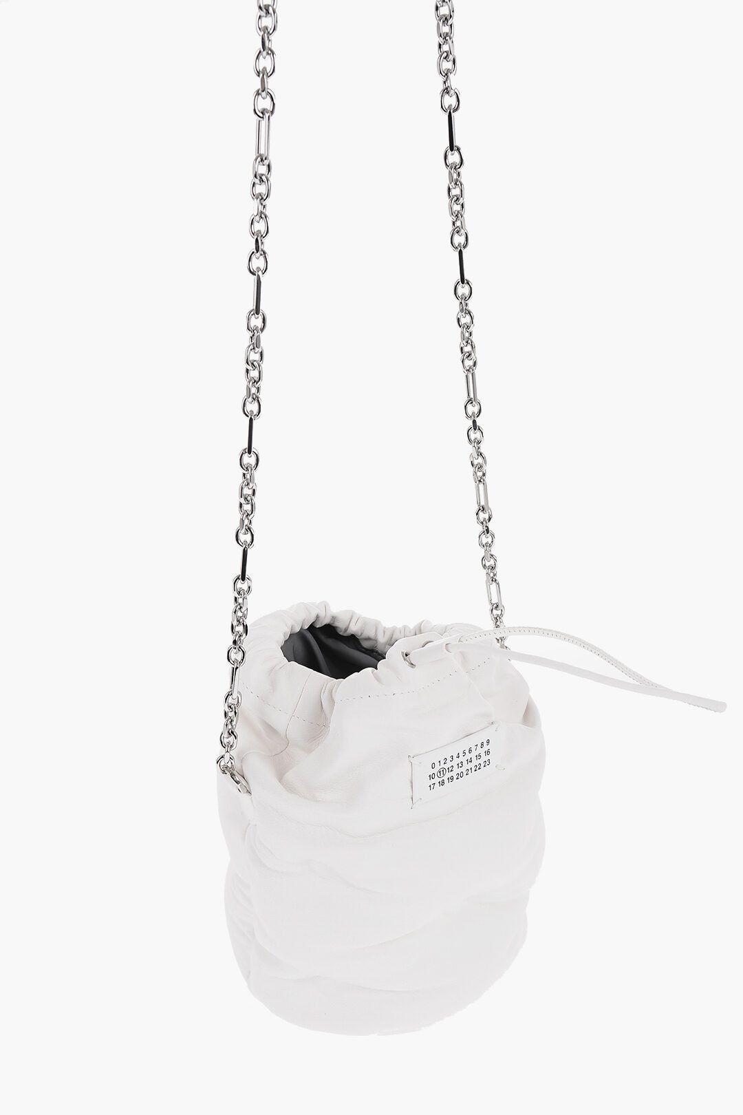 Maison Margiela og1mm1224 Size: OS / Leather Glam Slam Bucket Bag in White Size ONE SIZE - 3 Thumbnail