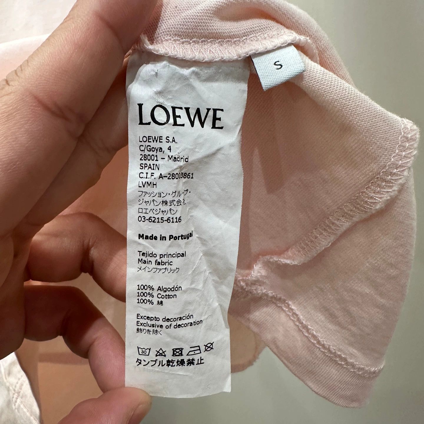 Loewe Loewe apr427 Embroidered Logo Irregular Tee S Size S / US 4 / IT 40 - 4 Thumbnail