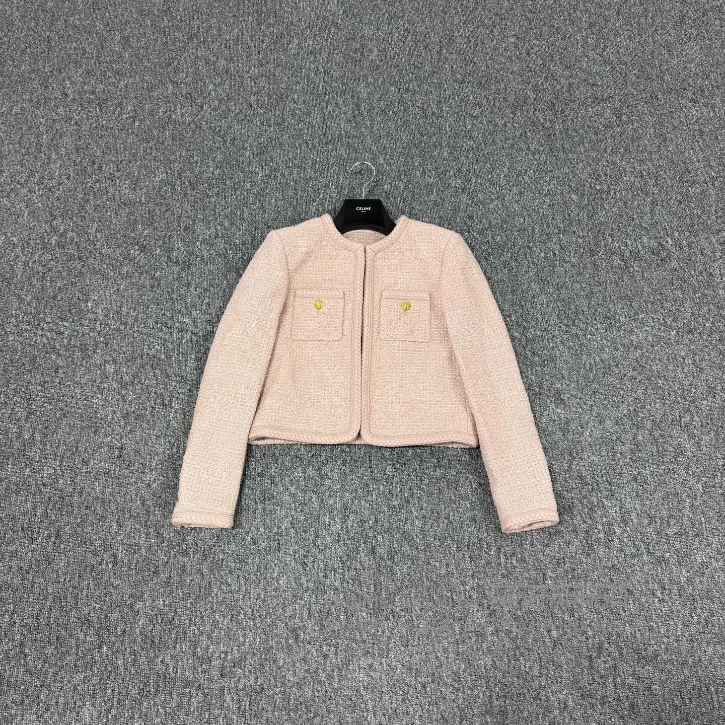 Celine CELINE Heavy-duty woven fabric; gold buttons; short coat| Size US S / EU 44-46 / 1 - 1 Thumbnail