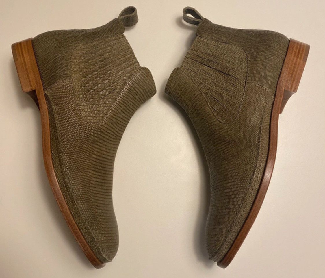 Quercioli Ankle boots in embossed lizard print leather Size US 9.5 / EU 42-43 - 2 Thumbnail