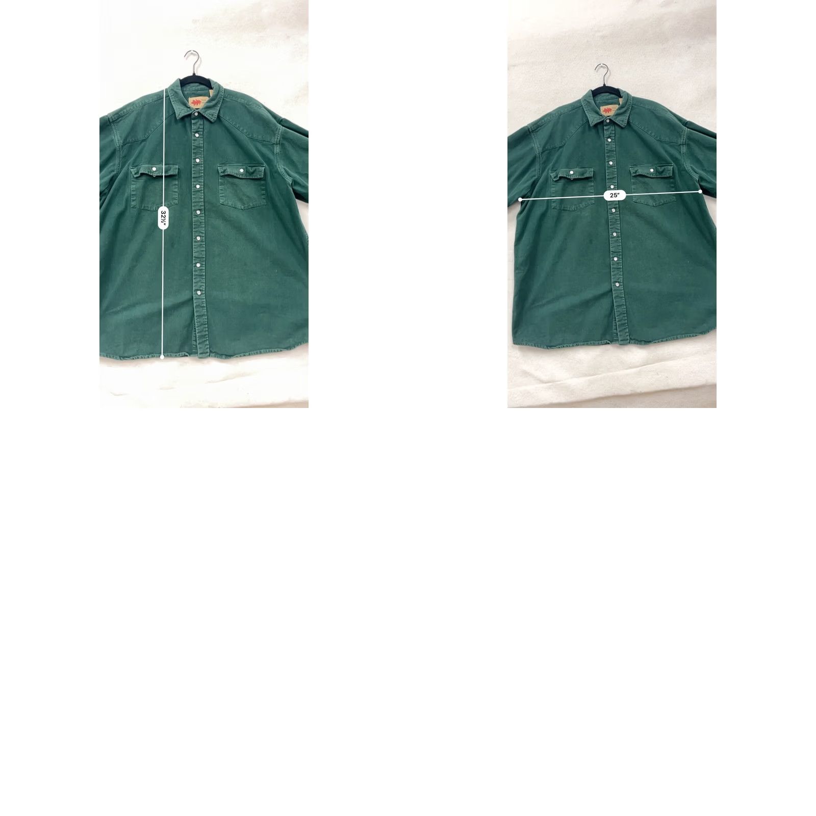 Vintage VINTAGE Field & Forest Western Shirt Button-Up 2XLT Mens Long Sleeve Cotton Green Buttton-Up Shirt? Size US XXL / EU 58 / 5 - 8 Thumbnail