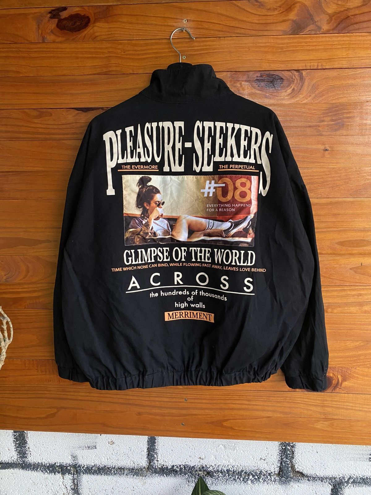 In The Attic A.T.C Pleasure-Seekers Graphic Zip Jacket Black Streetwear Size US L / EU 52-54 / 3 - 3 Thumbnail