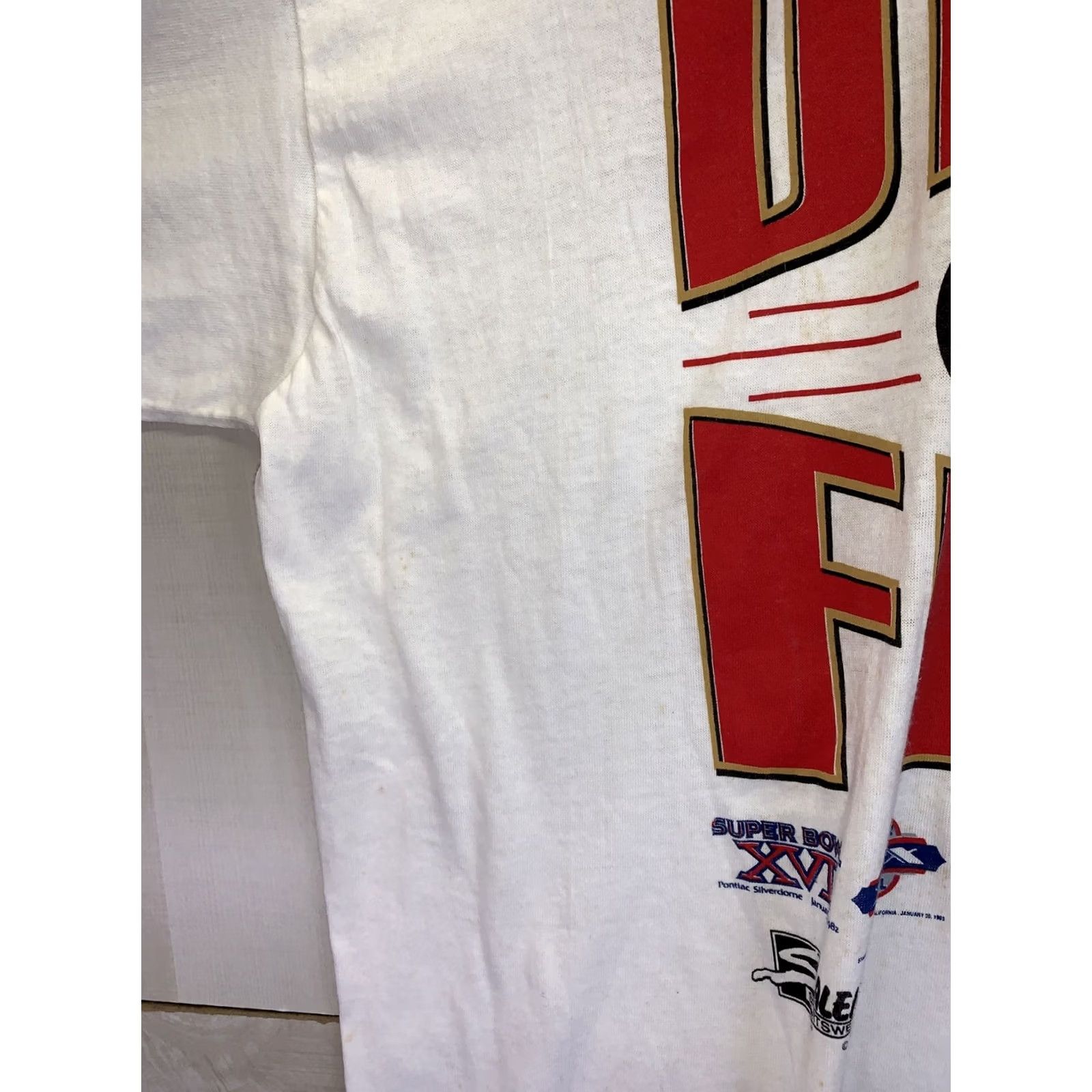 Salem Sportswear VINTAGE 1991 The Drive For Five San Francisco Super Bowl XXV Salem Sportswear Graphic Tee XL White Men Short Sleeve Cotton NWD-8710 Size US XL / EU 56 / 4 - 7 Thumbnail