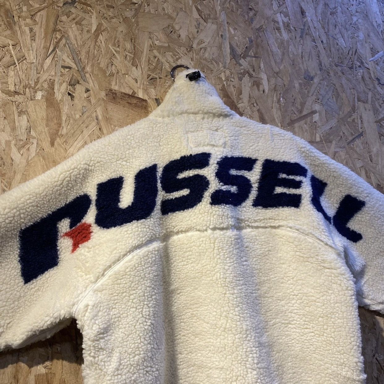 Russell Athletic × Vintage Vintage 90s Russell Athletic Fleece Jacket Spell Out Size US M / EU 48-50 / 2 - 1 Thumbnail