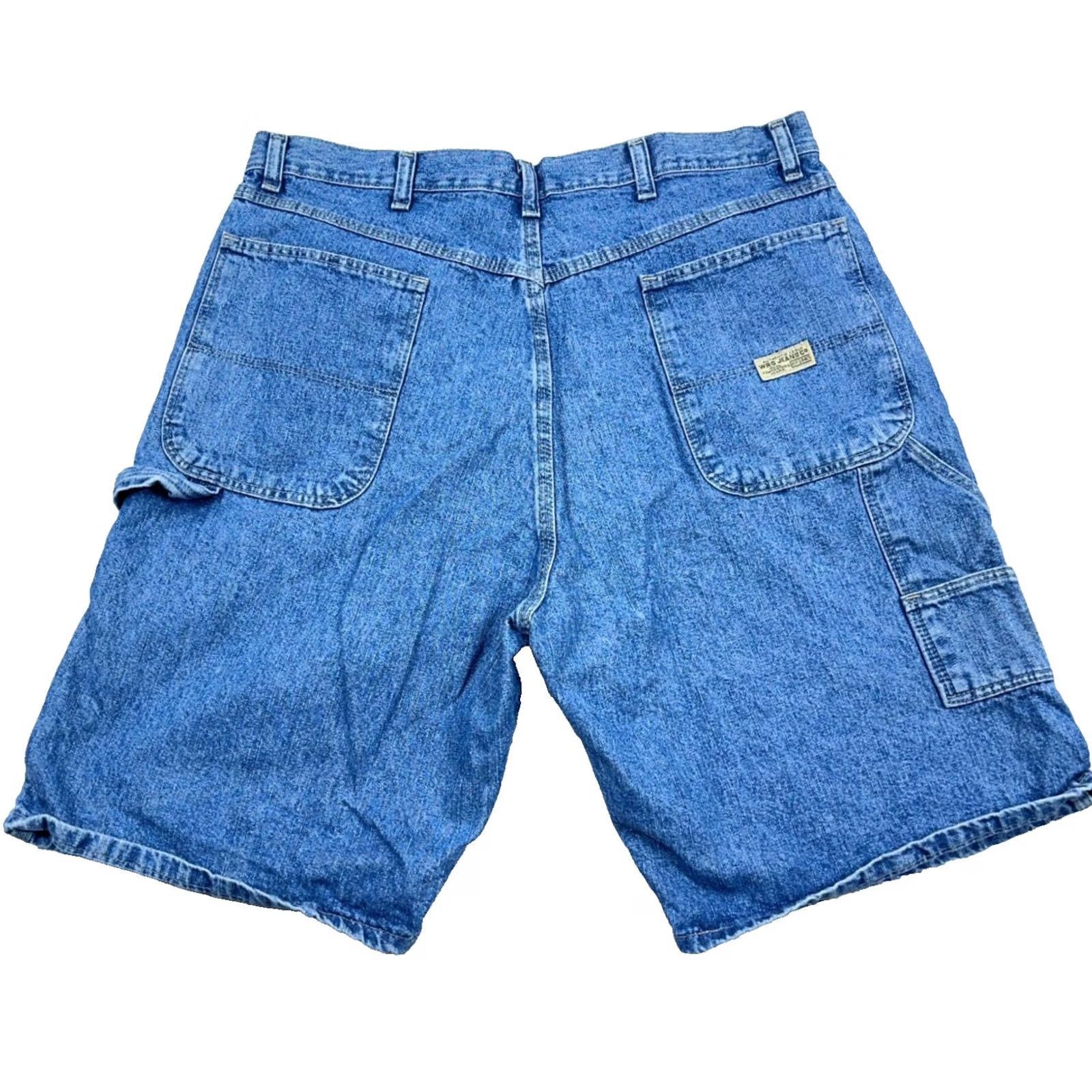 Wrangler Vintage Y2K Wrangler Shorts Men 36 Carpenter Baggy Jorts Work Wear Med Wash A94 Size US 36 / EU 52 - 2 Thumbnail