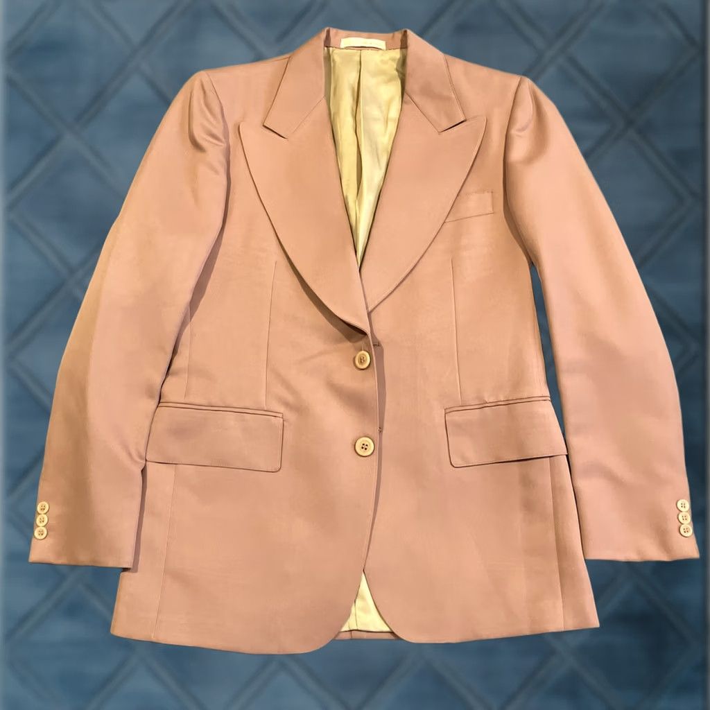 Vintage VINTAGE Le Quadrille Blazer Jacket 40R Beige Mens Regular, Paris/New York/London Sport Coat Swing London Theme 40 Mens Size 40R - 1 Thumbnail