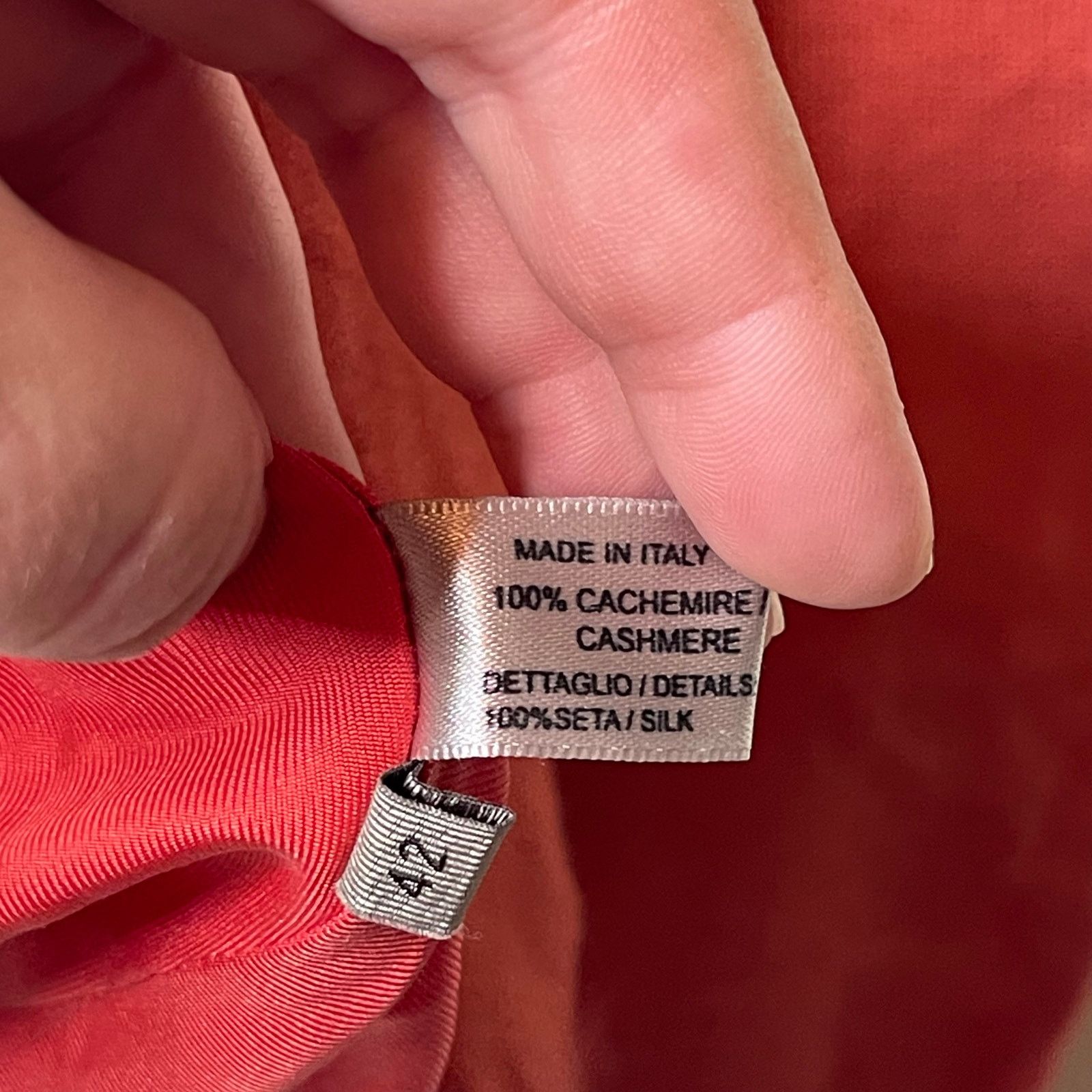 Bottega Veneta Bottega Veneta Cashmere Silk Coral Open Front Cardigan Size M / US 6-8 / IT 42-44 - 9 Thumbnail