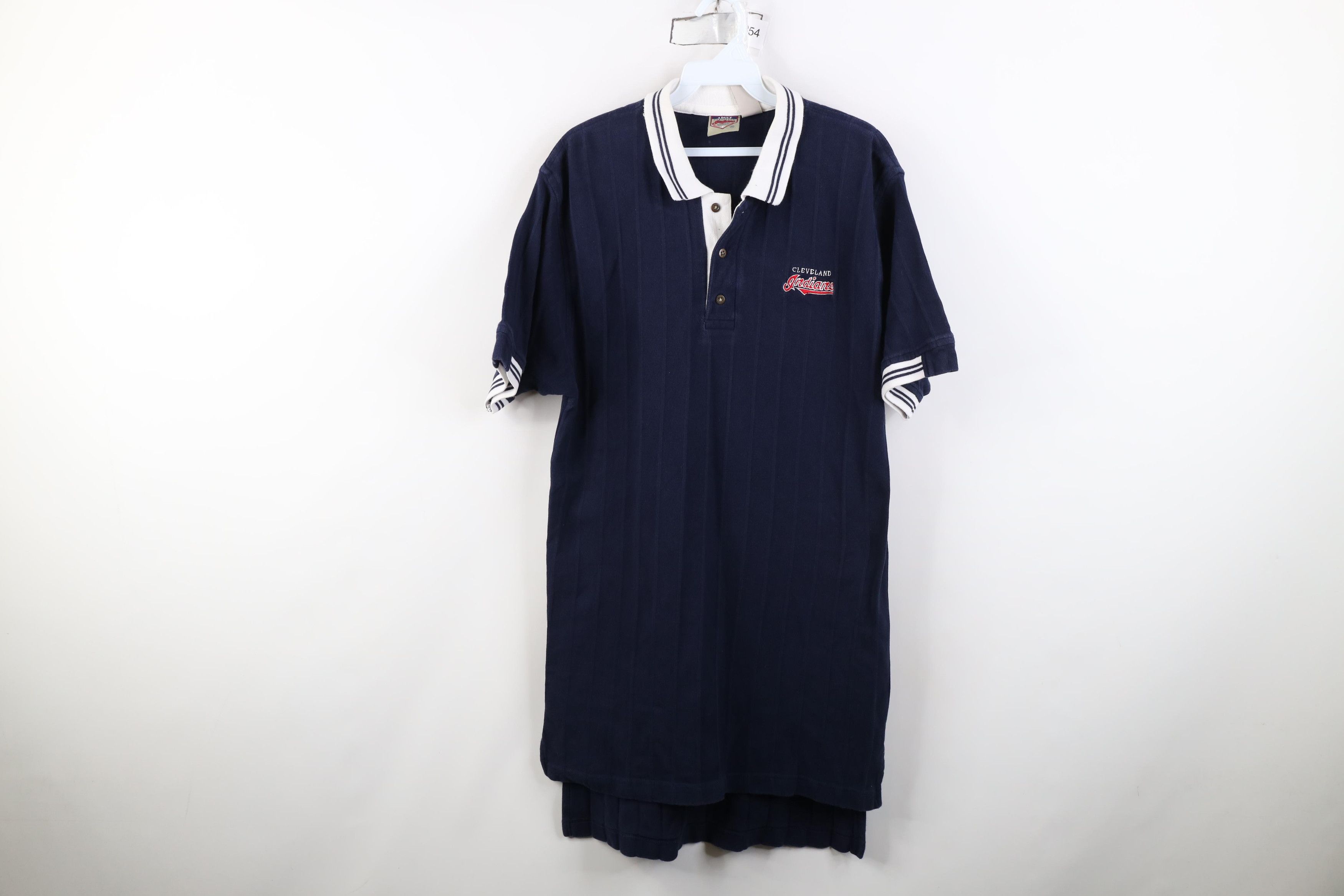 Vintage Vintage 90s Fit Cleveland Indians Baseball Golf Polo Shirt Size US M / EU 48-50 / 2 - 1 Thumbnail