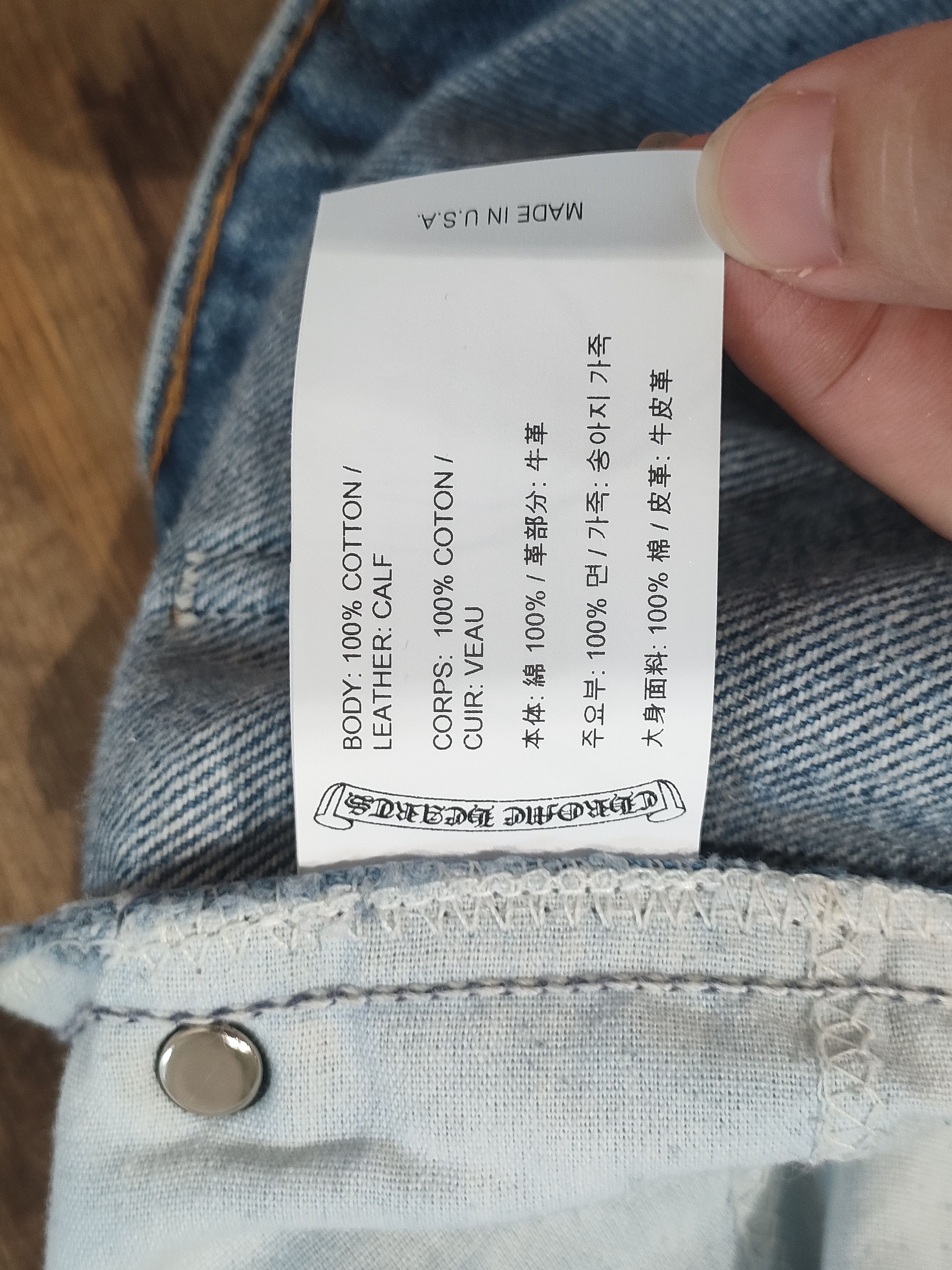 Chrome Hearts Chrome Hearts Levi's 517 Blue Cross Patch Spraypainted Jeans Size US 33 - 12 Thumbnail