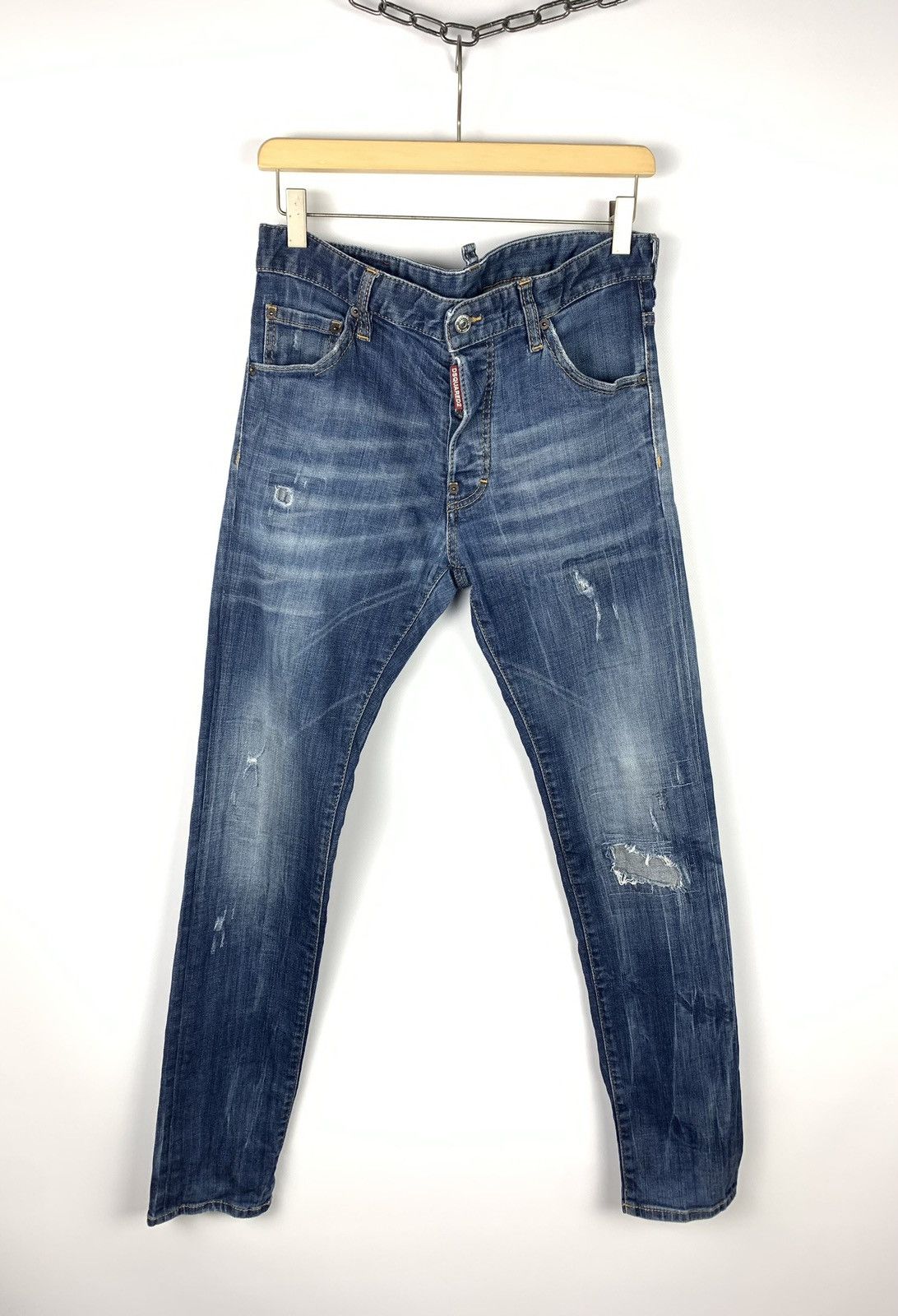 Dsquared2 Dsquared2 Distressed Skinny Jeans Denim Men’s Size 46 Blue Size US 30 / EU 46 - 1 Thumbnail