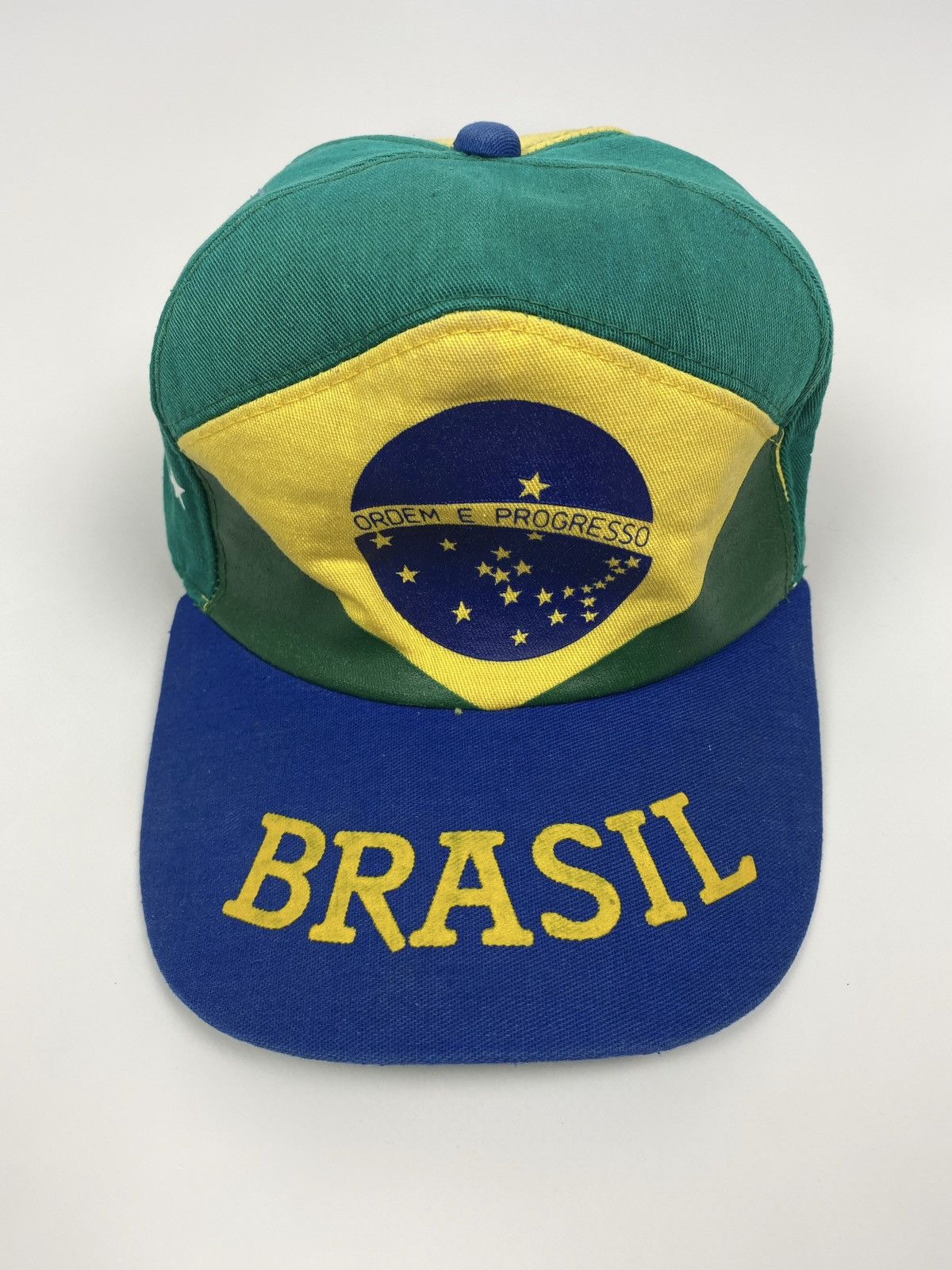 Vintage 1980’s Vintage Brazil Grand Prix Formula 1 Foam Snap Back Size ONE SIZE - 2 Thumbnail