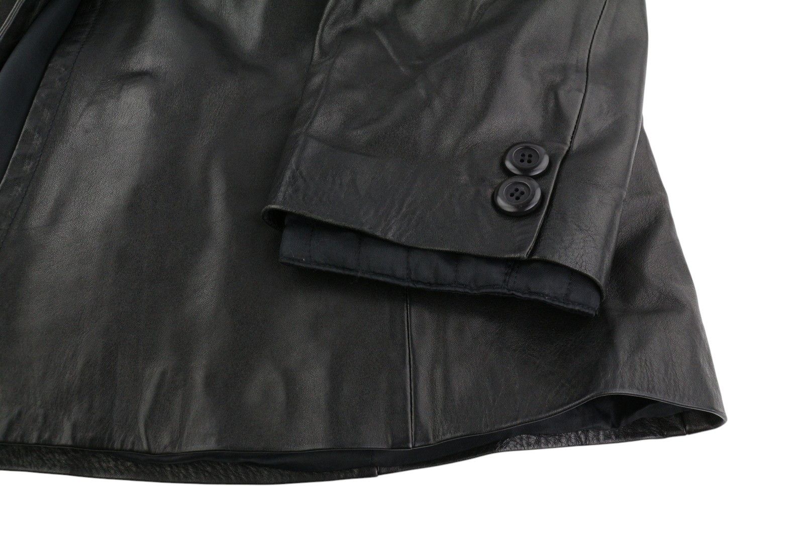 Marina Rinaldi M Vintage Black Leather Removable Lining Mid-Length 86460 Size M / US 6-8 / IT 42-44 - 6 Thumbnail