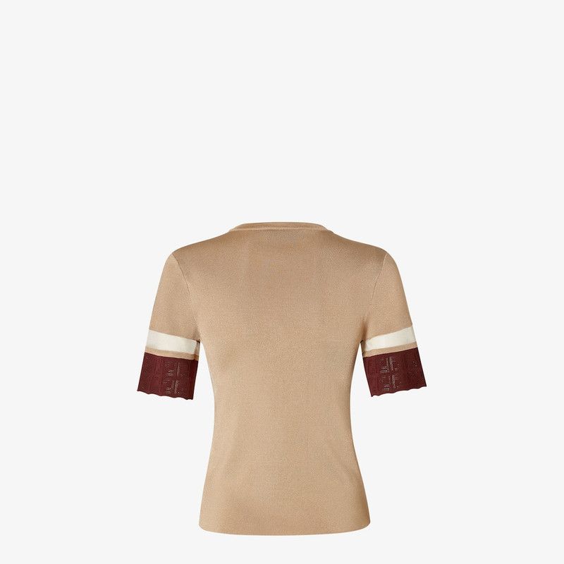 Fendi o1s1wg110326 Jumper in Beige Size M / US 6-8 / IT 42-44 - 2 Thumbnail