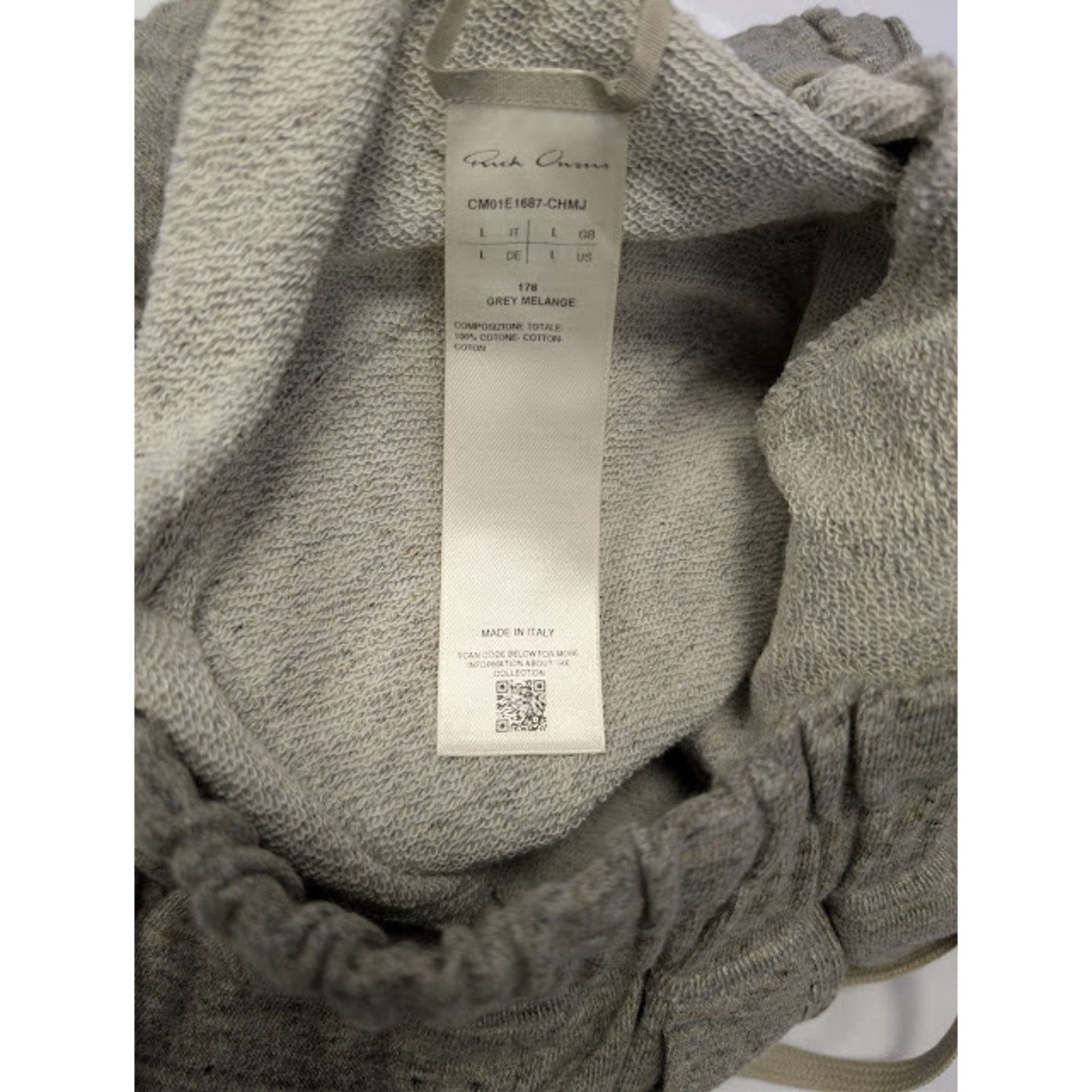 Champion × Rick Owens o1rshd1 Knitted Beveled Pods Shorts in Grey Melange S Size US 30 / EU 46 - 19 Thumbnail