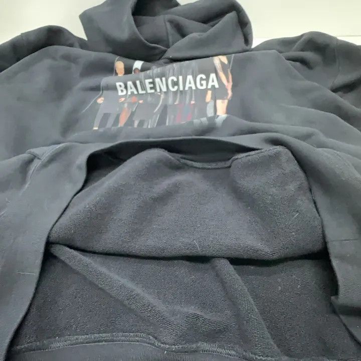 Balenciaga Balenciaga Hooded Sweatshirt with Portrait Print 0079-2507 Size S / US 4 / IT 40 - 6 Thumbnail