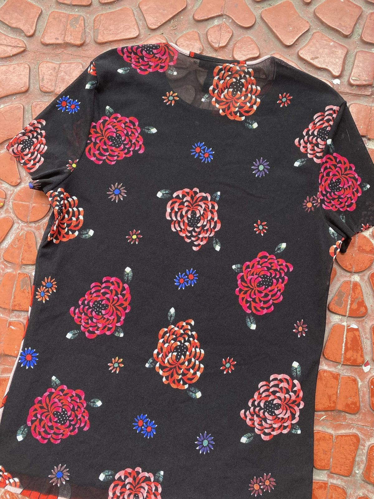 Vivienne Tam VIVIENNE TAM 90s - FLOWER PRINT MESH SHORT SLEEVES SHIRT Size M / US 6-8 / IT 42-44 - 8 Thumbnail
