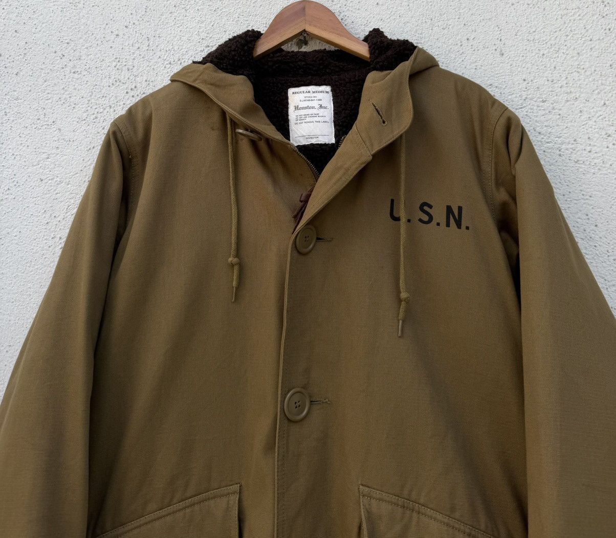 Japanese Brand Vintage Houston U.S. Navy Deck Parka Heavy Winter Jacket Size US M / EU 48-50 / 2 - 2 Thumbnail