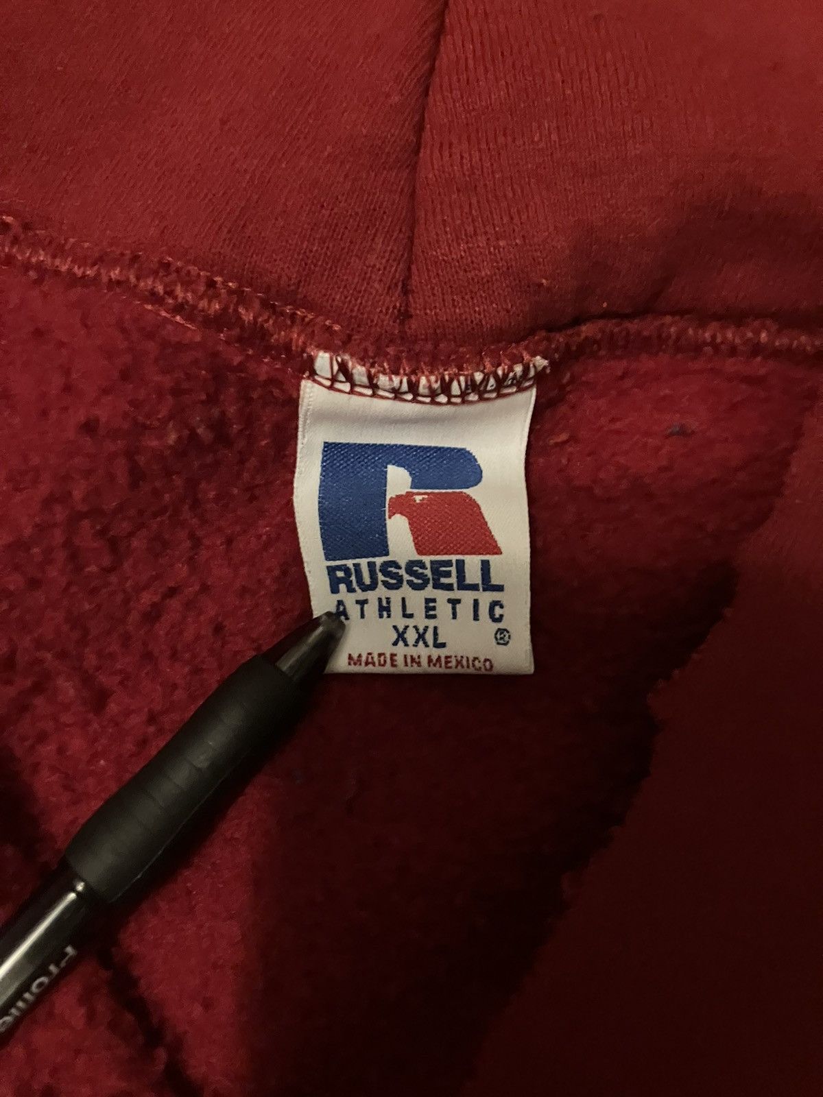 Russell Athletic × Vintage 00’s Red Russell Hoodie Size US XXL / EU 58 / 5 - 3 Thumbnail