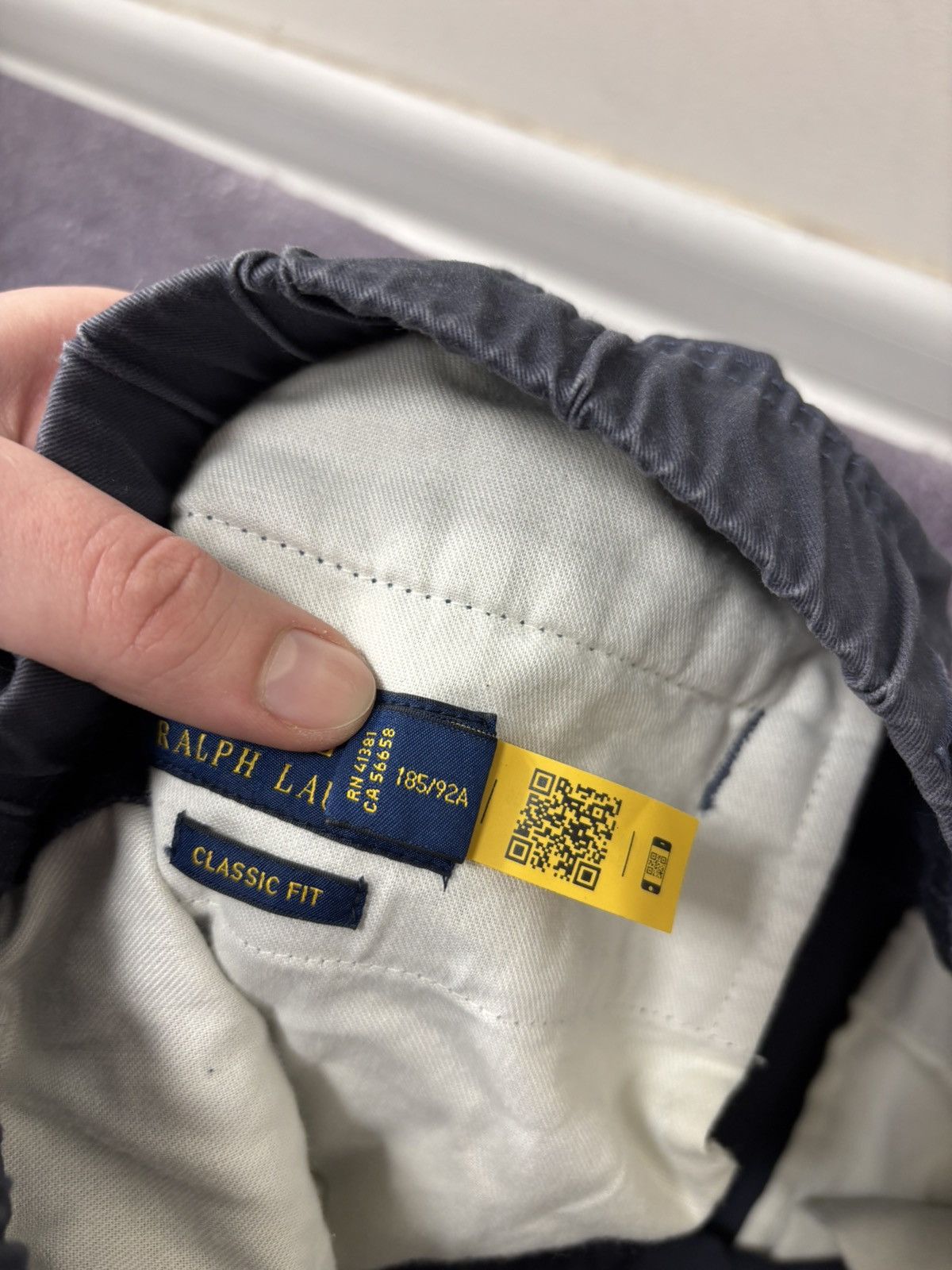 Polo Ralph Lauren Polo Ralph Lauren Men’s Navy Blue Classic Fit Belted Pants Size US 36 / EU 52 - 14 Thumbnail