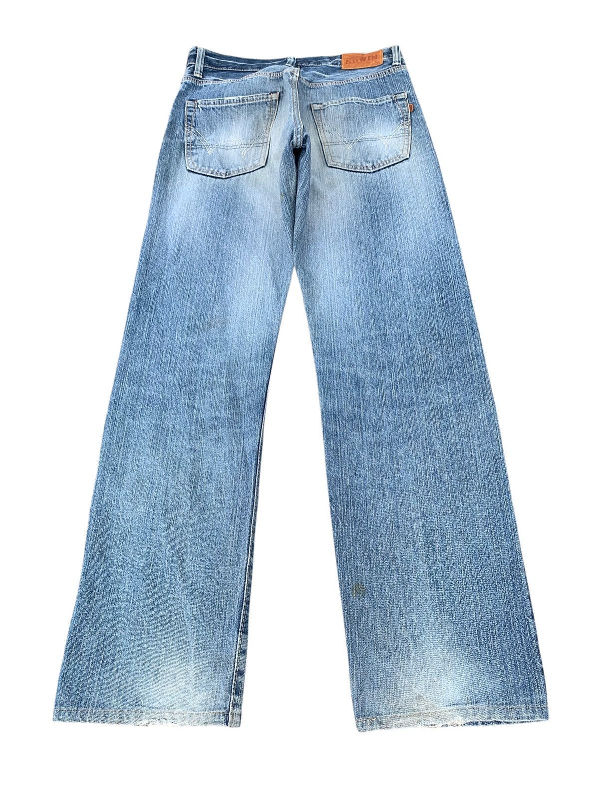 Kapital VINTAGE EDWIN 505Z SELVEDGE BAGGY RUSTY DISTRESSED DENIM Size US 31 - 4 Thumbnail