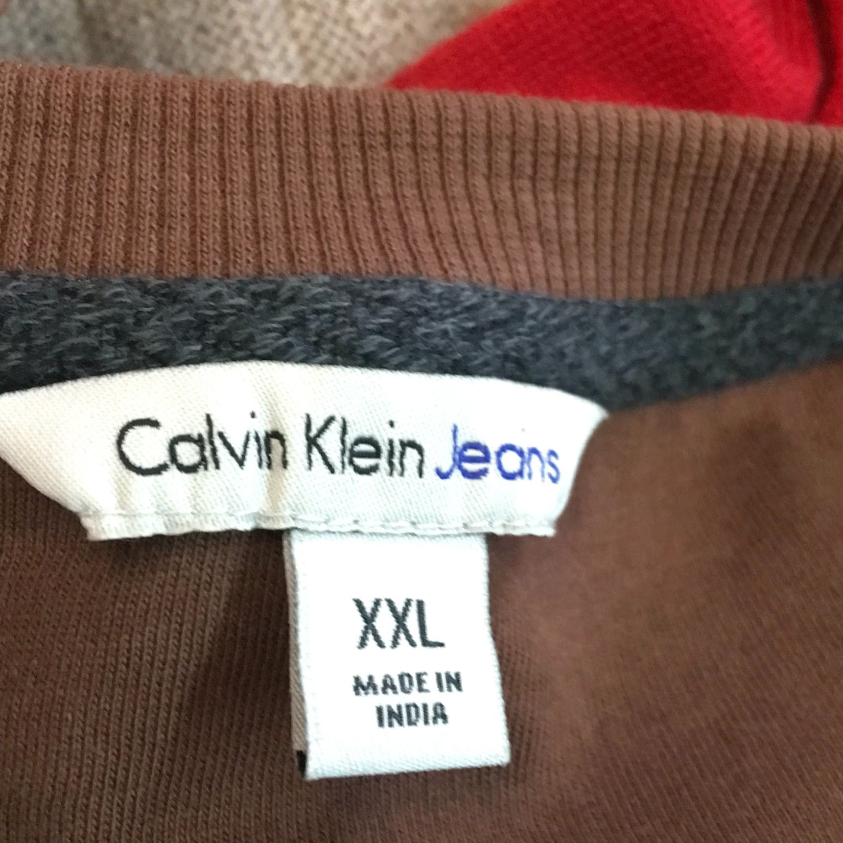 Calvin Klein Calvin Klein Mens Pullover Sweater Brown Crew Neck Long Sleeve Size XXL Solid Knit Casual Size US XXL / EU 58 / 5 - 5 Thumbnail