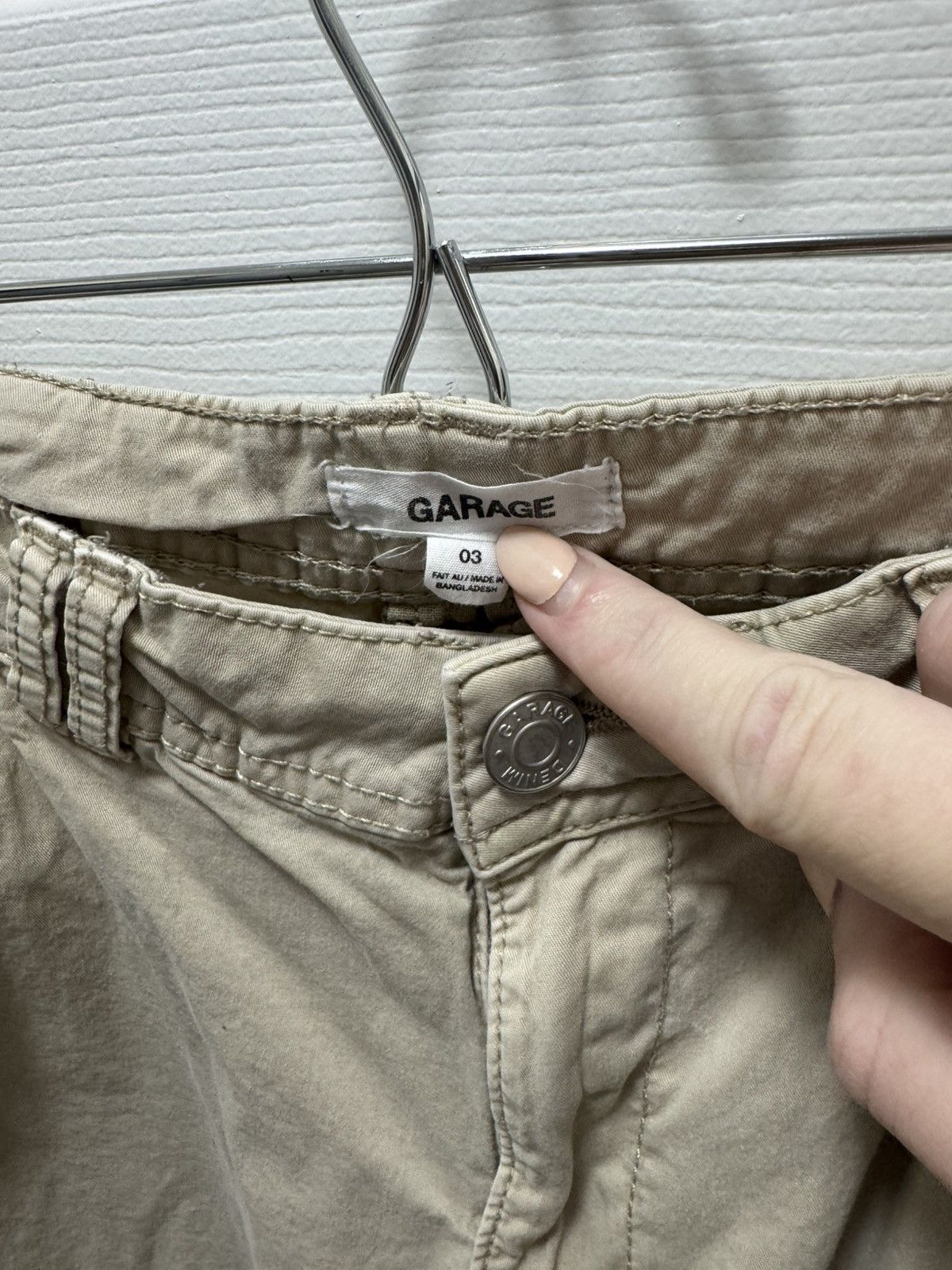 Vintage Garage Khaki Double Knee Mastadon Cargo Pants Vintage Size US 26 / EU 42 - 4 Thumbnail