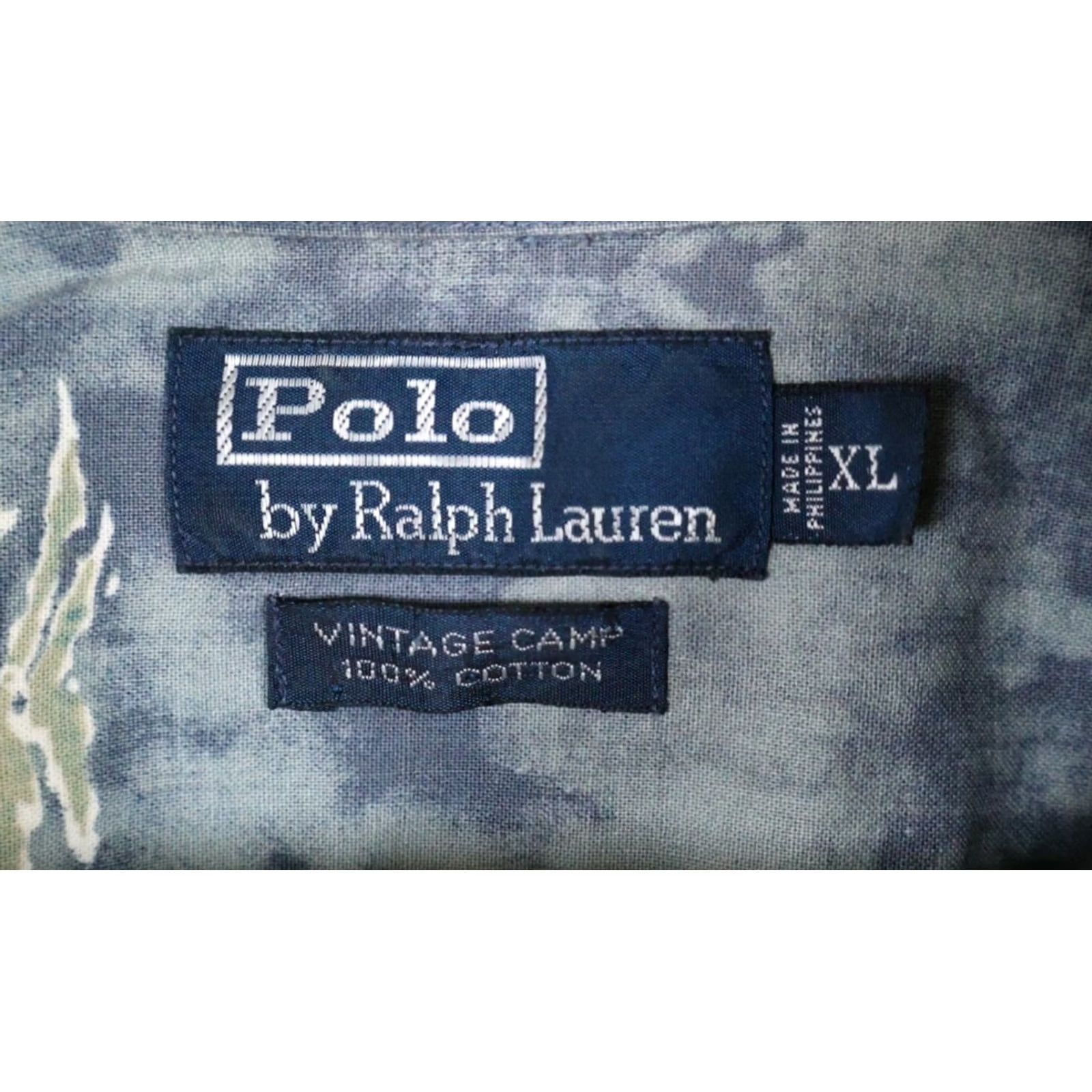 Polo Ralph Lauren Polo Ralph Lauren Shirt Mens XL Blue Gray Nautical Boat Vintage Camp Loop Collar Button-Up Size US XL / EU 56 / 4 - 3 Thumbnail