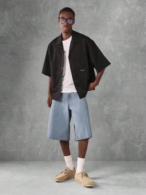 Japanese Brand × Vintage VINTAGE denim jeans shorts Y2K DRIP Size US 32 / EU 48 - 4 Thumbnail