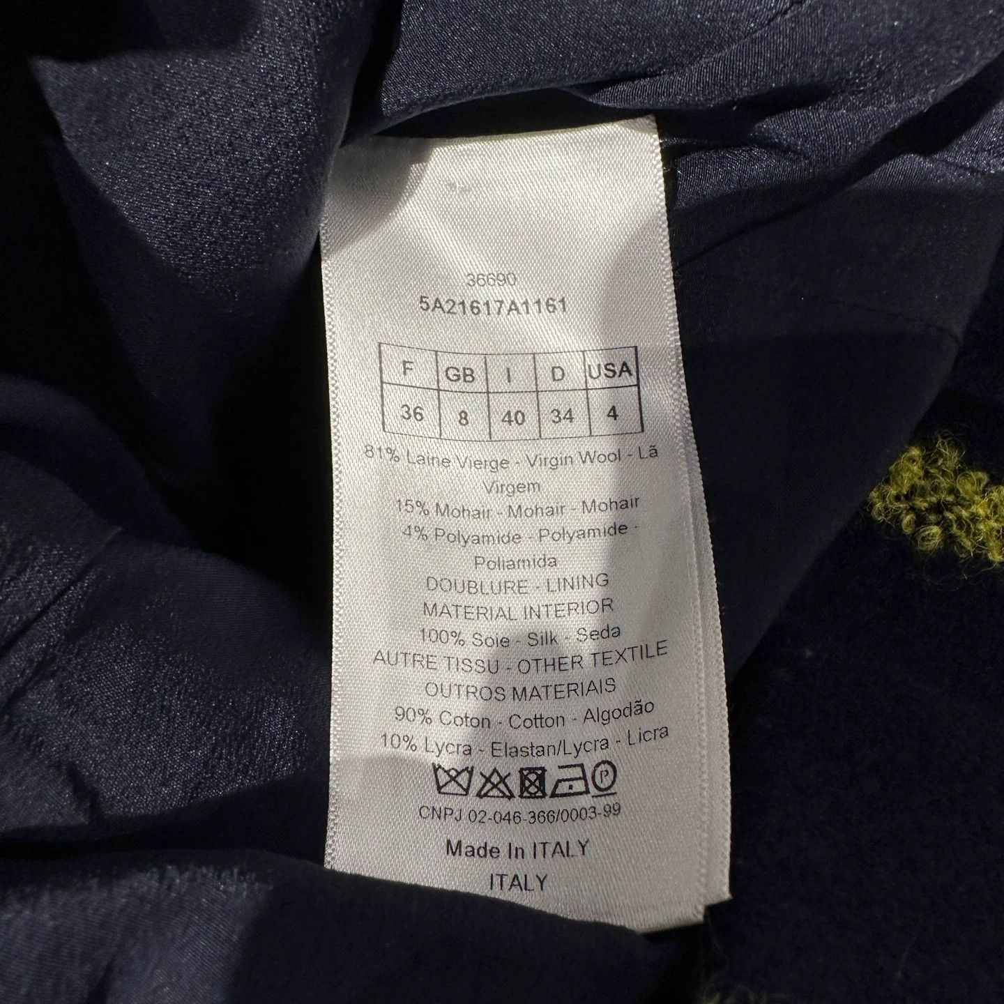 Christian Dior Monsieur Christian Dior check wool stand collar zipper dress 36 Size XS / US 0-2 / IT 36-38 - 4 Thumbnail