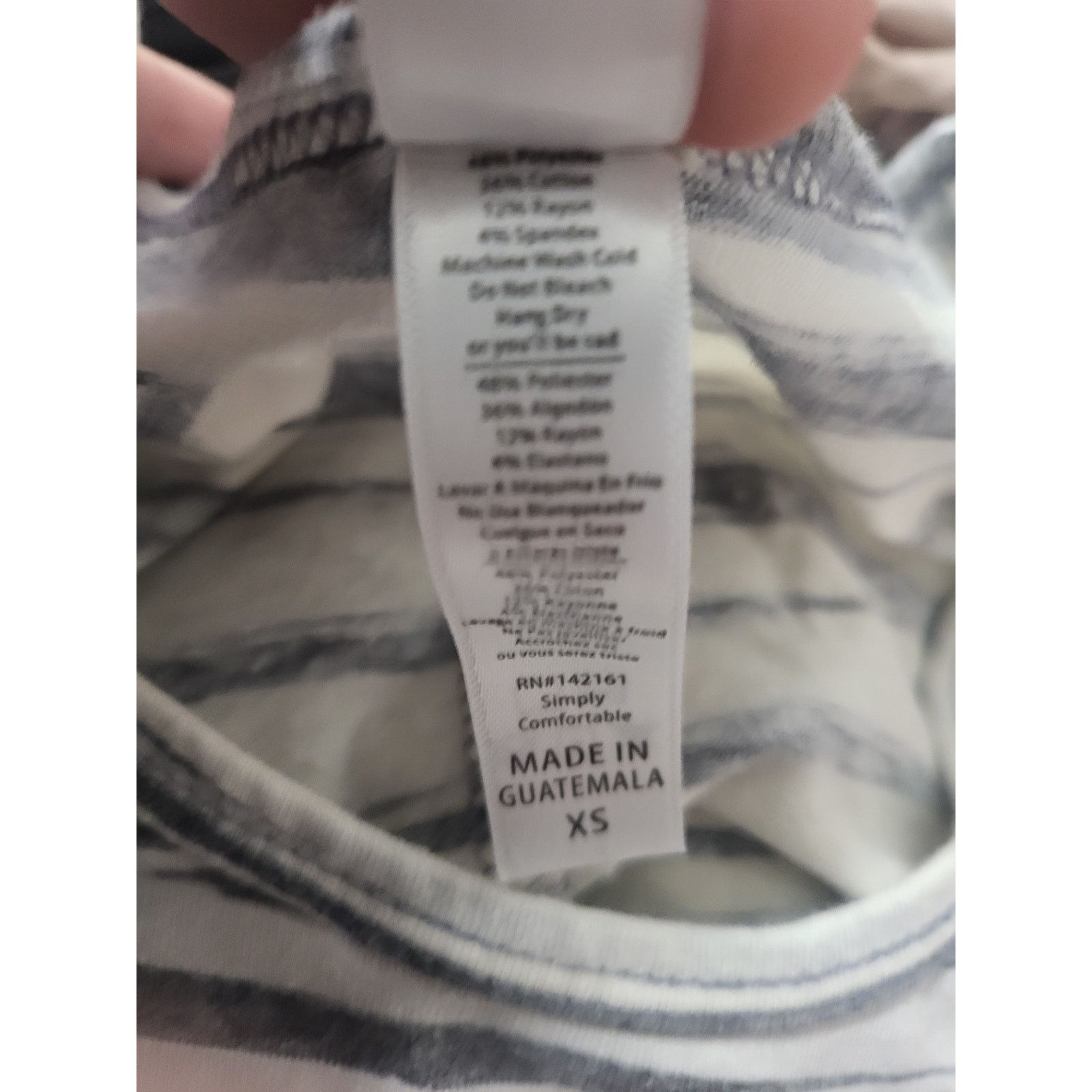 Other LuLaRoe White with Gray Stripes Perfect T - XS Size XS / US 0-2 / IT 36-38 - 5 Thumbnail