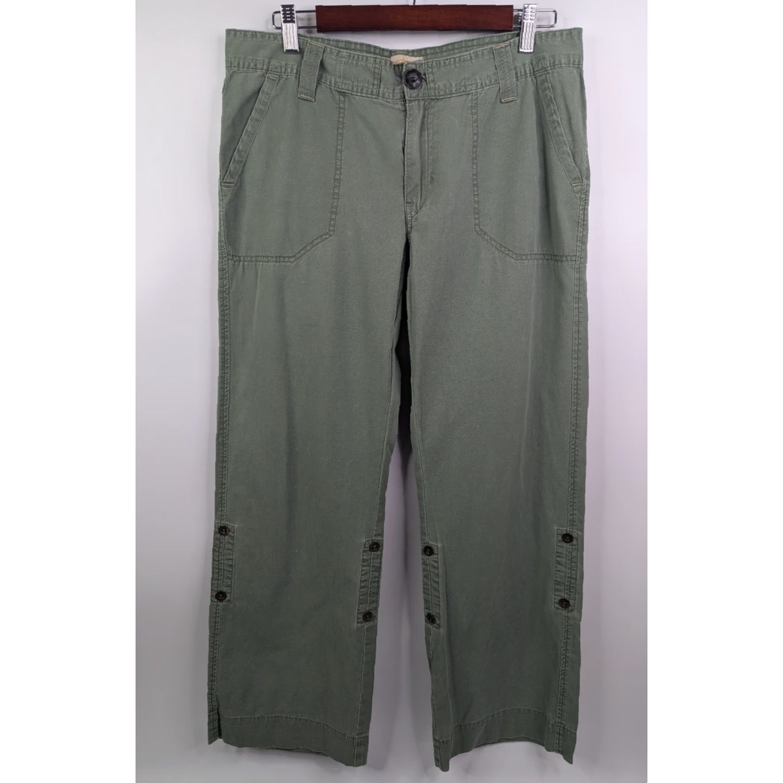 Levi's Levi's Green Twills Pants Baggy Mid Rise Straight Leg Women's Size 10 - Levi's Pants - Green - Twill - Mid Rise - Straight - 10 - Women - Size 10 Size 32" / US 10 / IT 46 - 7 Thumbnail