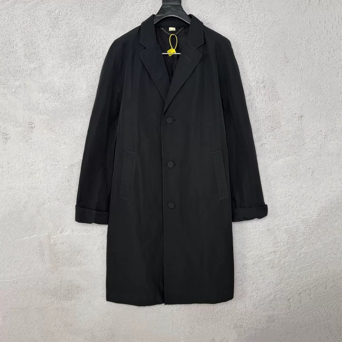 Gucci Black Long Coat with Button Front - Size M Size US M / EU 48-50 / 2 - 1 Thumbnail